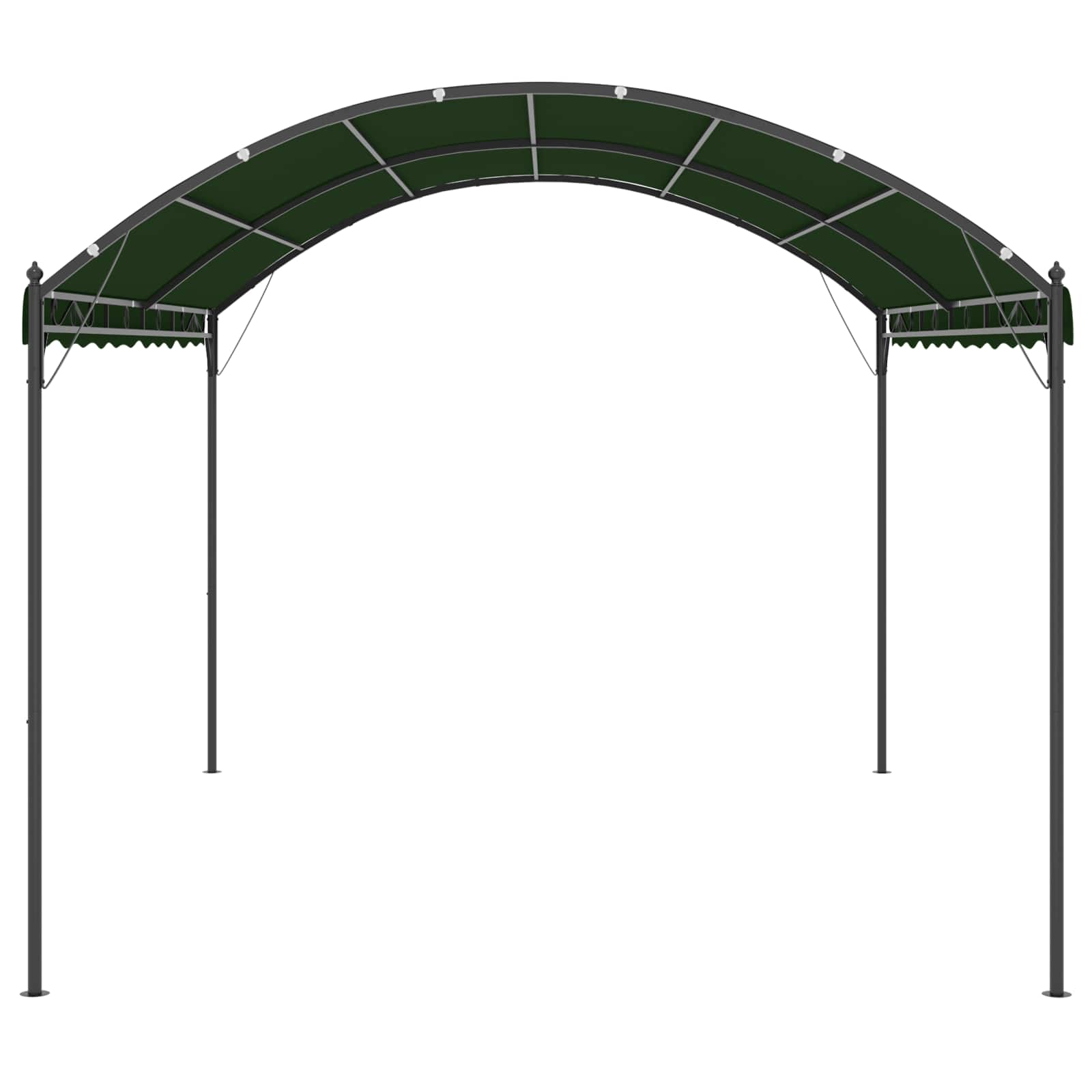 Paviljon 4 x 3 x 2,6 m Roheline Polüester ja teras