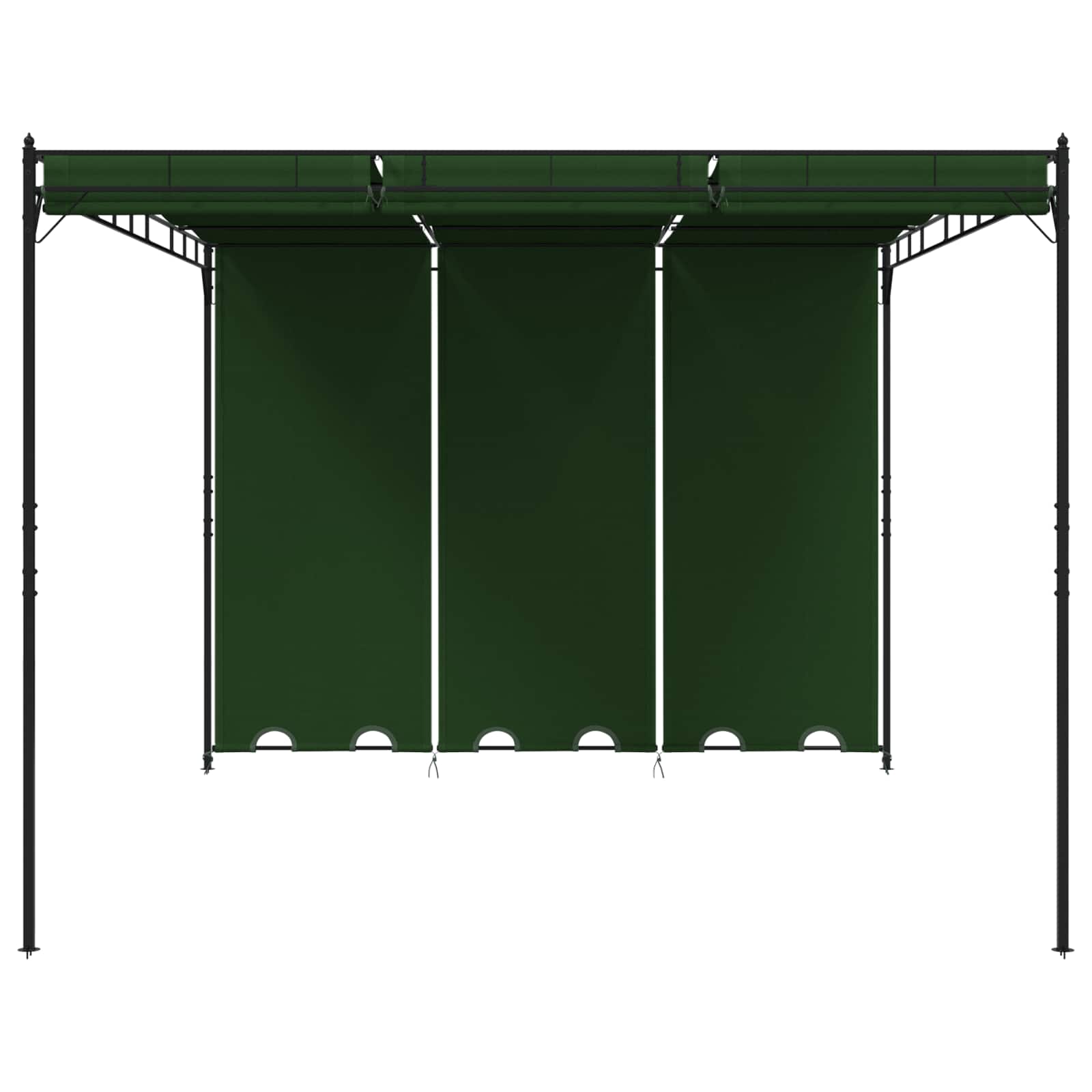 Paviljon 4 x 3 x 2,3 m Roheline Polüester ja teras
