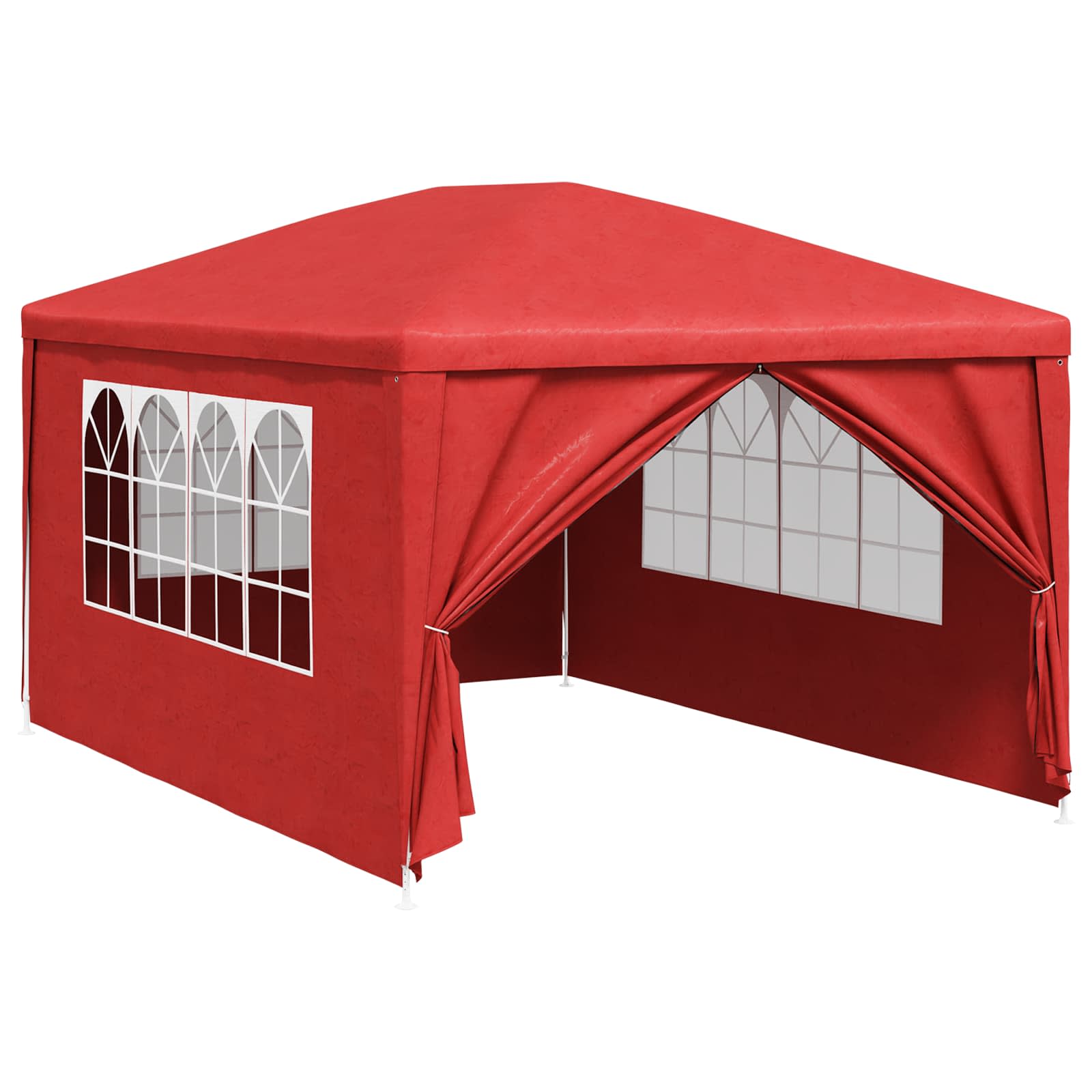 Pidutelgid 400 x 300 x 255 cm Punane PE ja teras