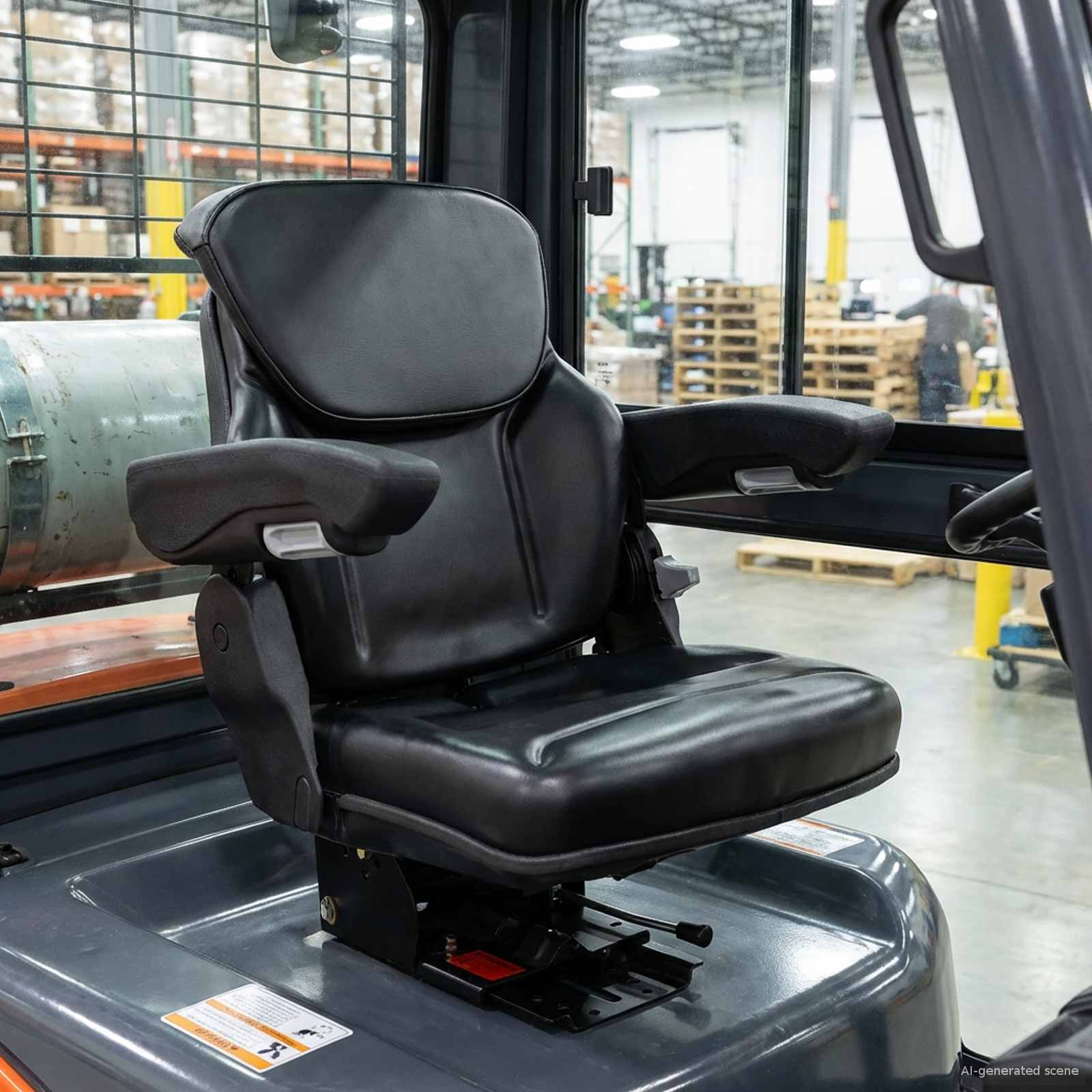 Traktoriseat, millel on rippumine Must 60 x 58 x 72 cm