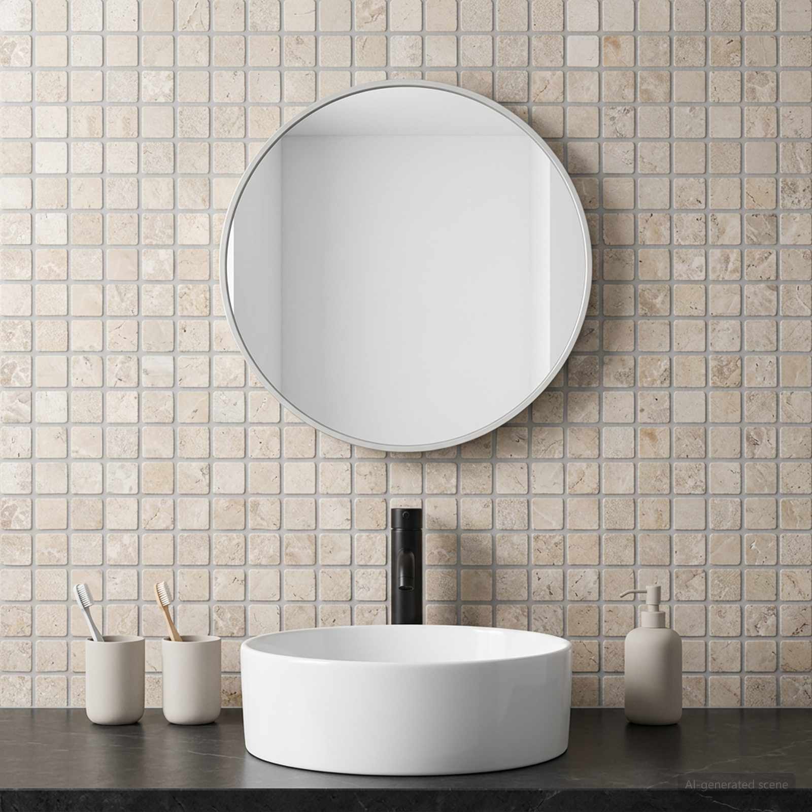 Mosaiik Tellised Kreemjas 30 x 30 cm Marmor