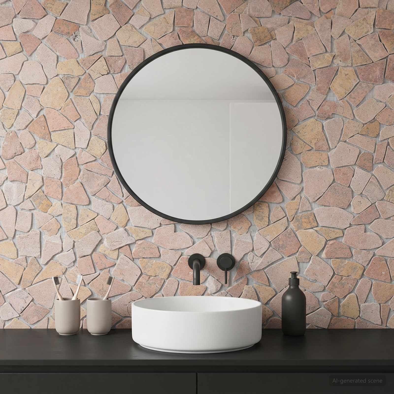 Mosaiik Tellised Punane 30 x 30 cm Marmor