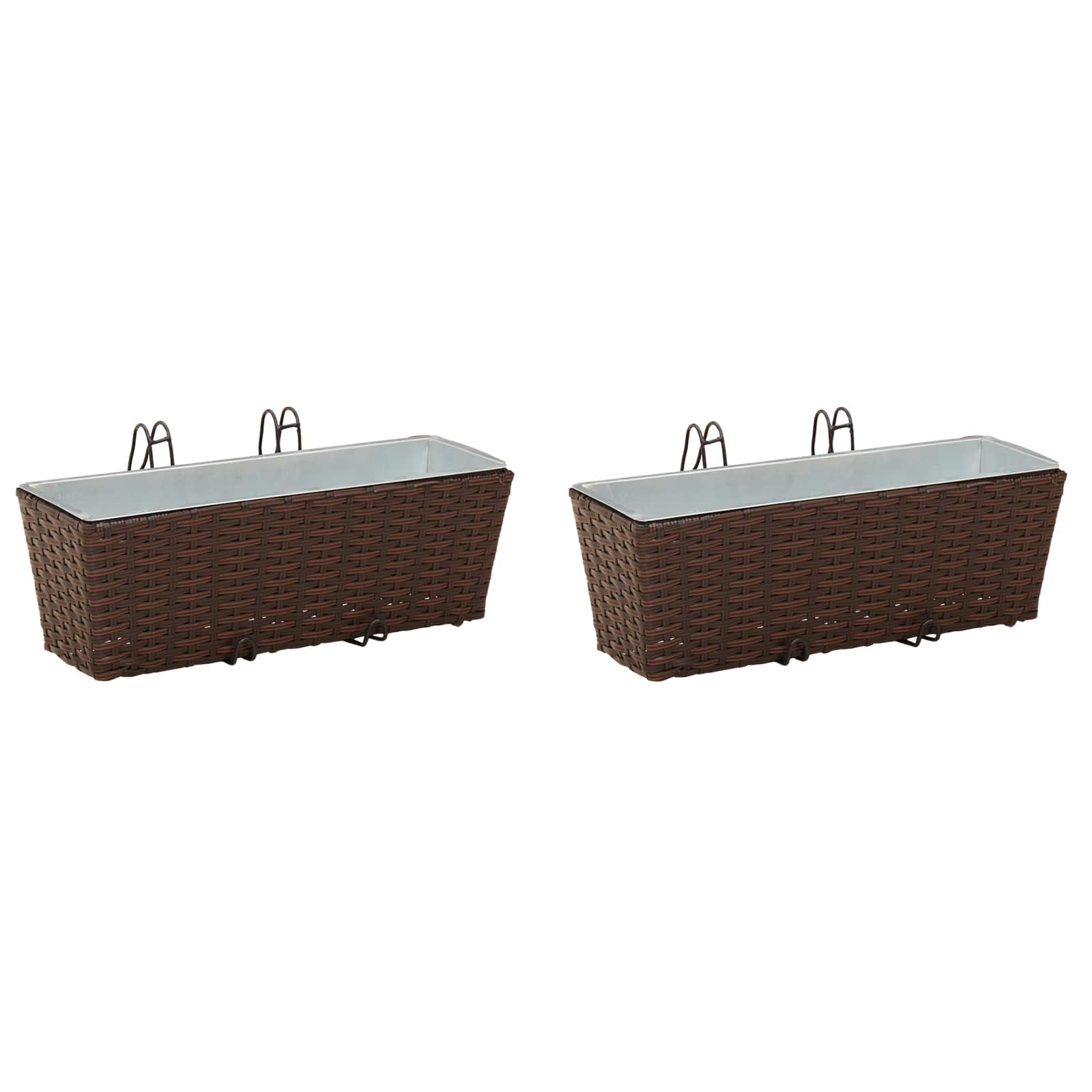 Piire 2 tk Pruun 50 x 17 x 17 cm Metall