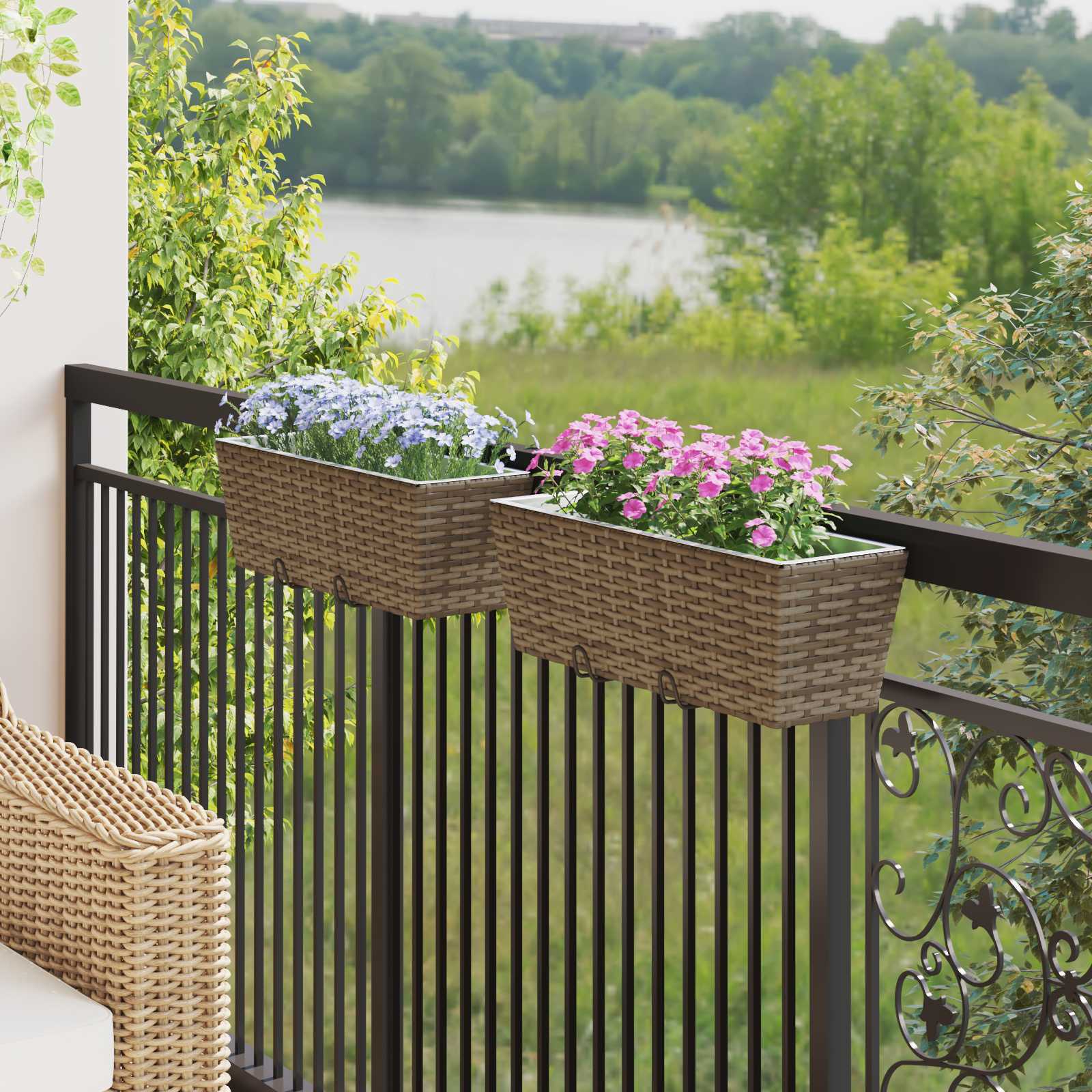 Piire 2 tk Hall 50 x 17 x 17 cm Metall