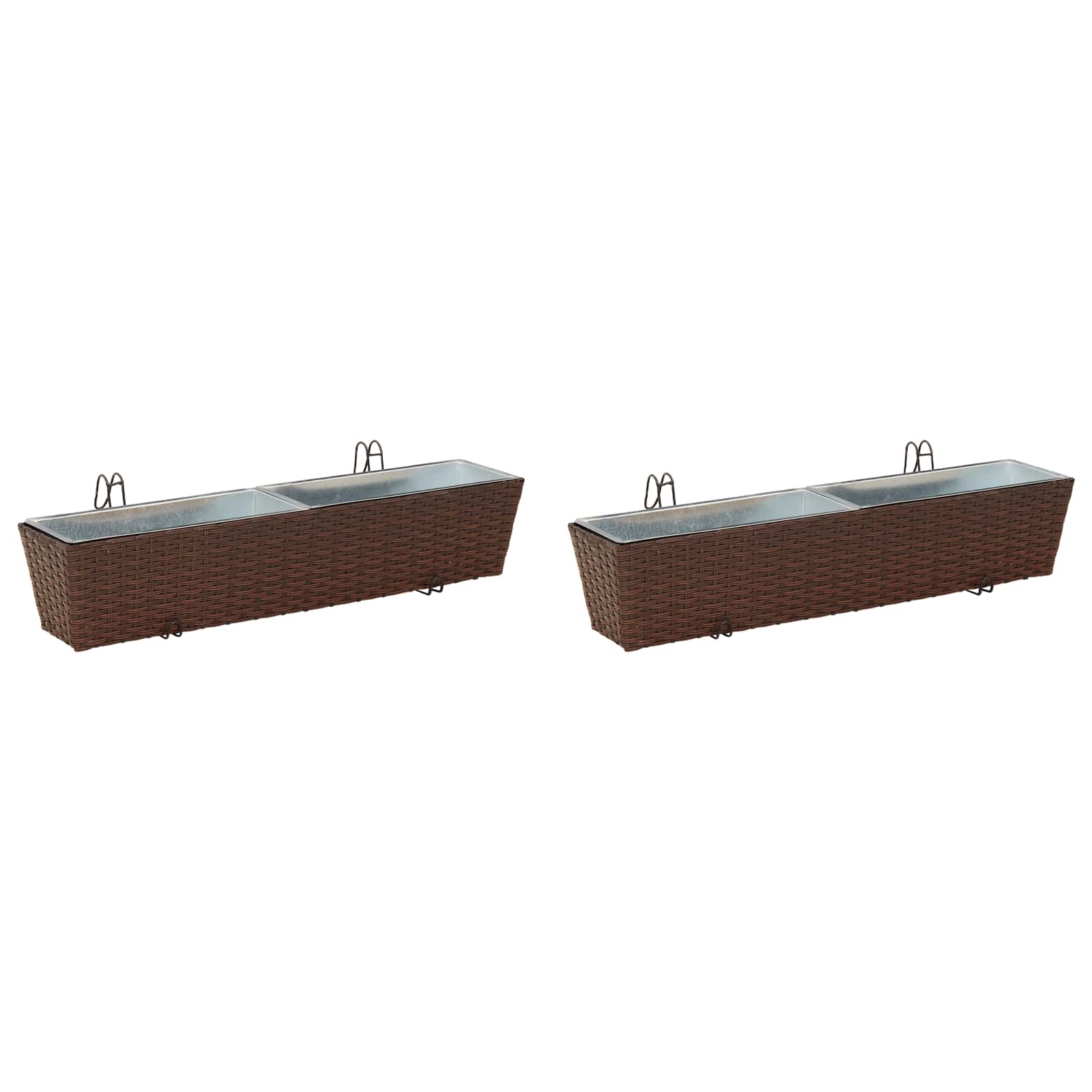 Piire 2 tk Pruun 80 x 17 x 17 cm Metall