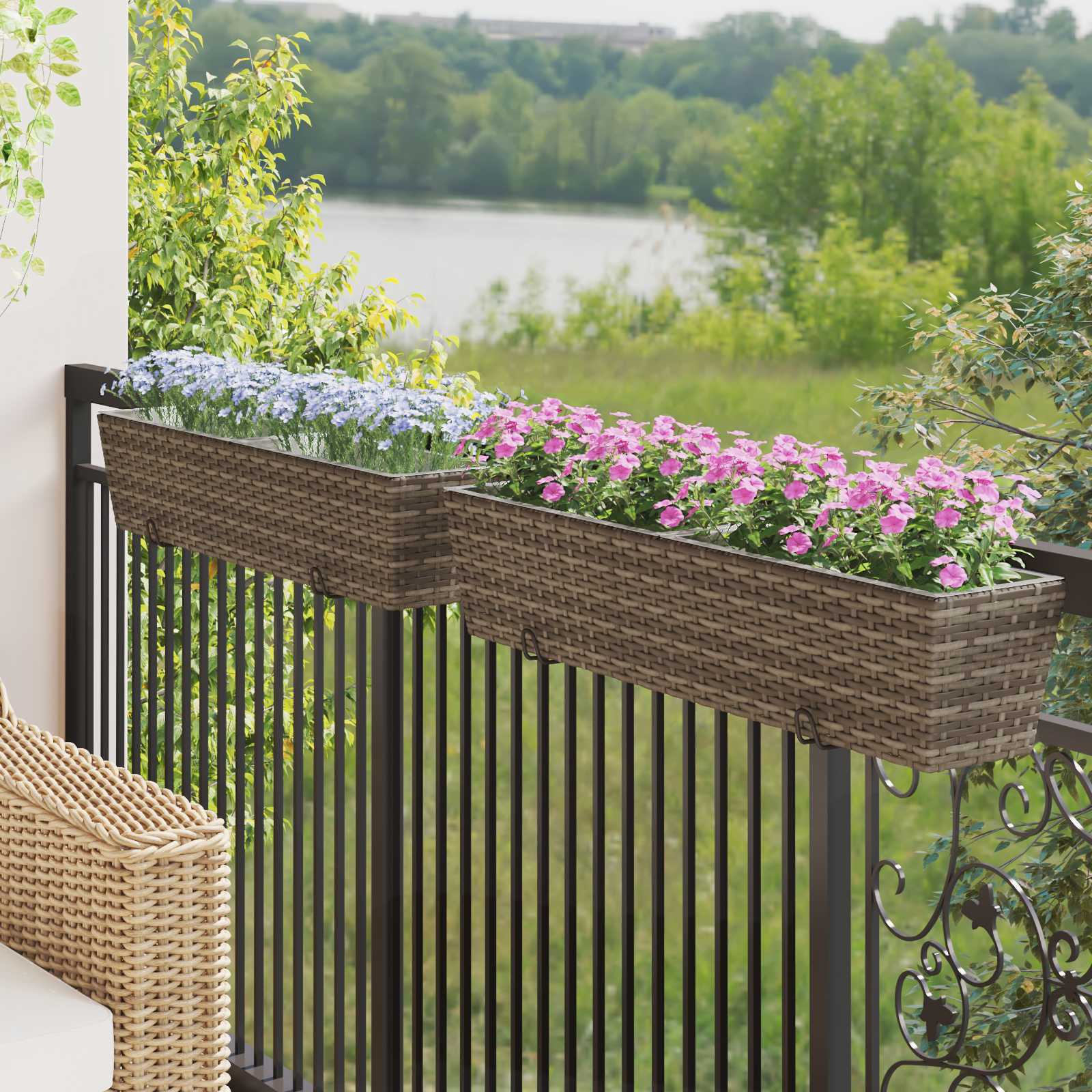 Piire 2 tk Hall 80 x 17 x 17 cm Metall