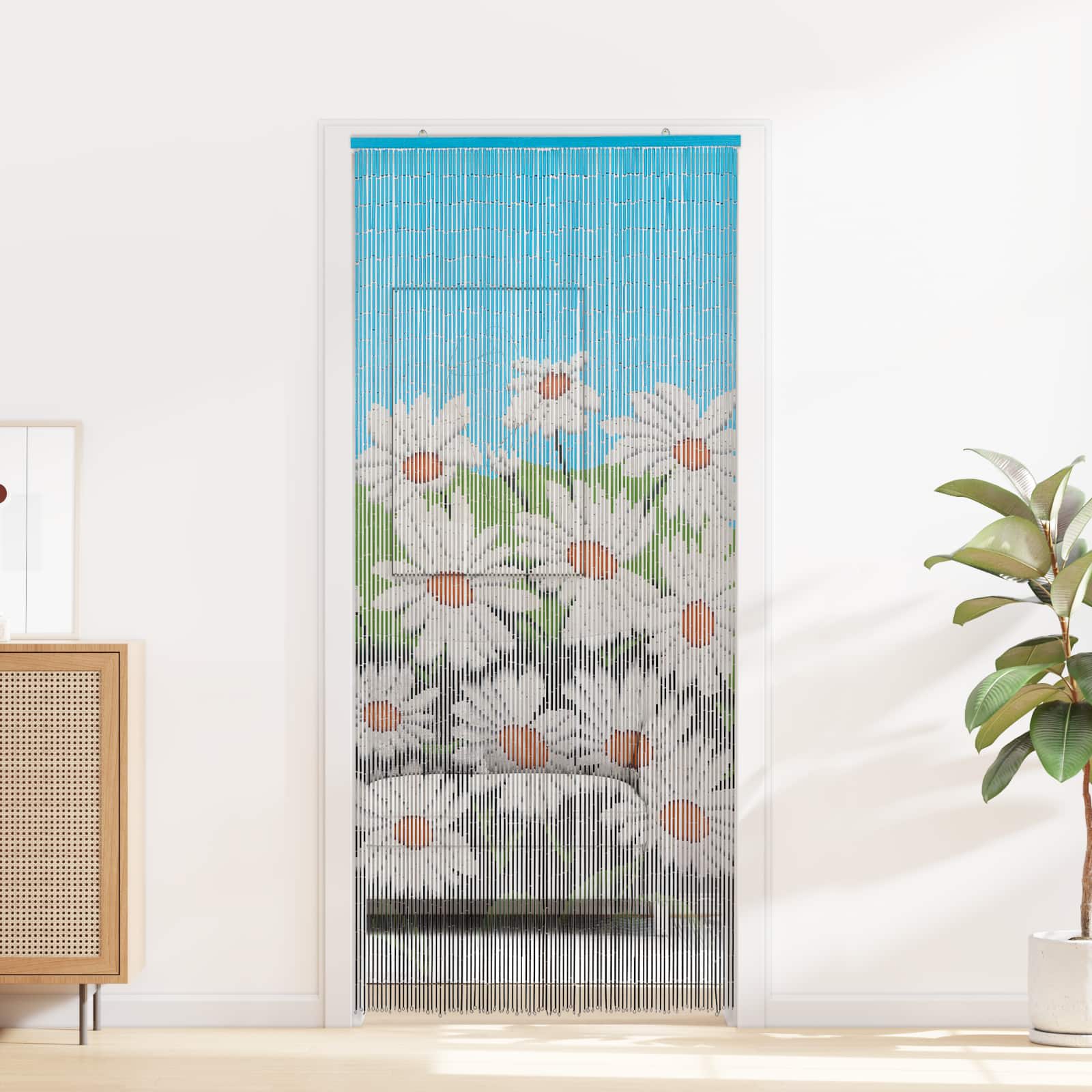 Putukate Uksekardin mitmevärviline 90 x 200 cm Bambus