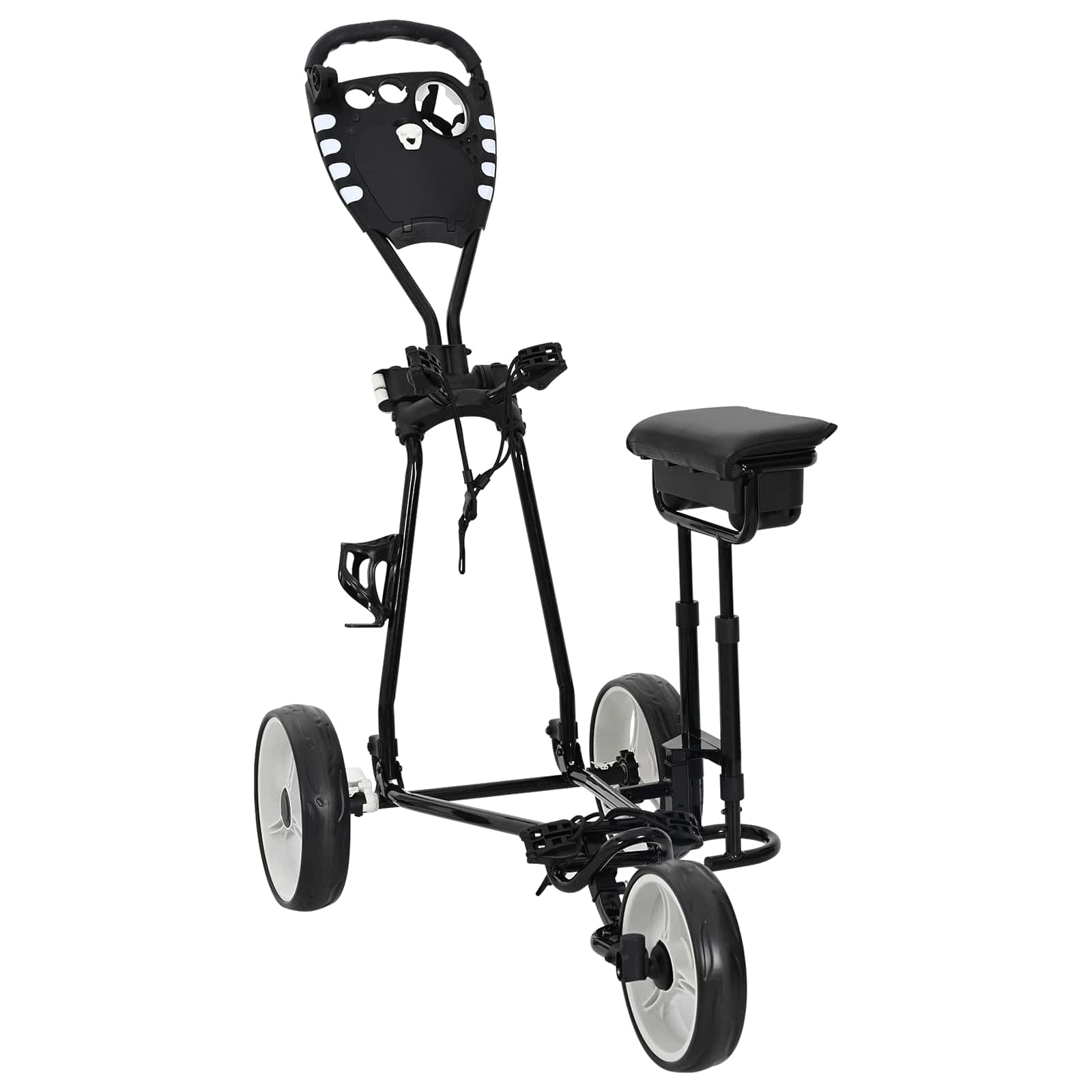 Golfikäru koos istmega Must ja Valge Raud Kokkupandav