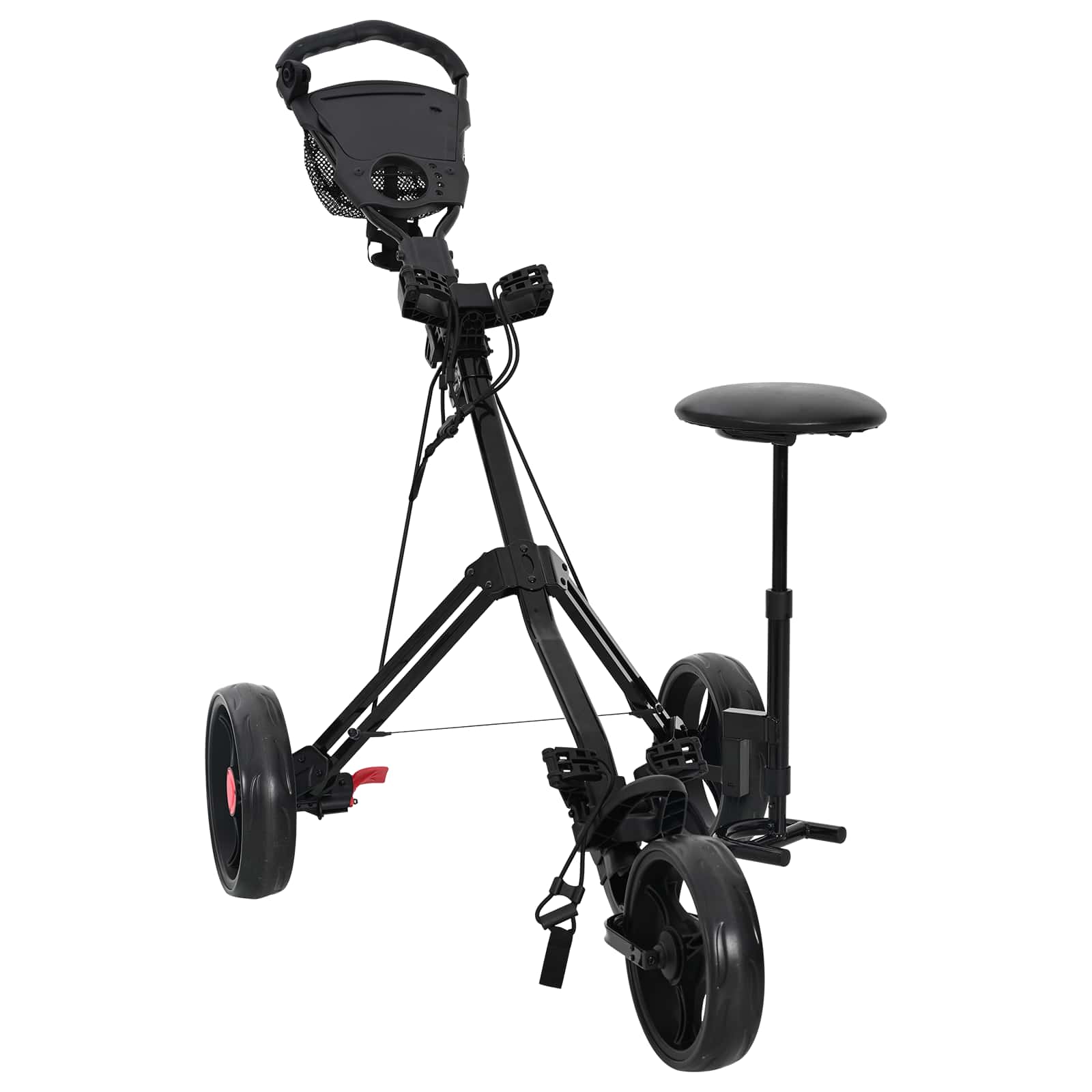 Golfikäru koos istmega Must 95 x 69 x 114 cm Raud