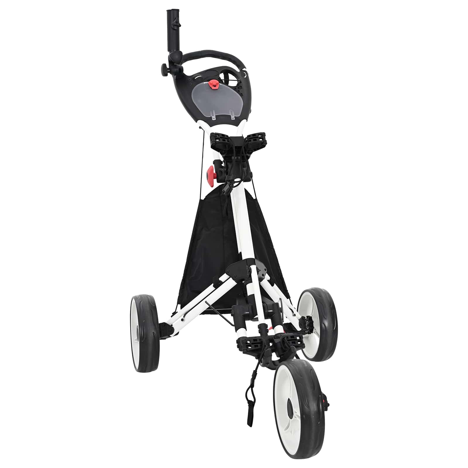 Golfikäru Must ja Valge Alumiinium Kokkupandav