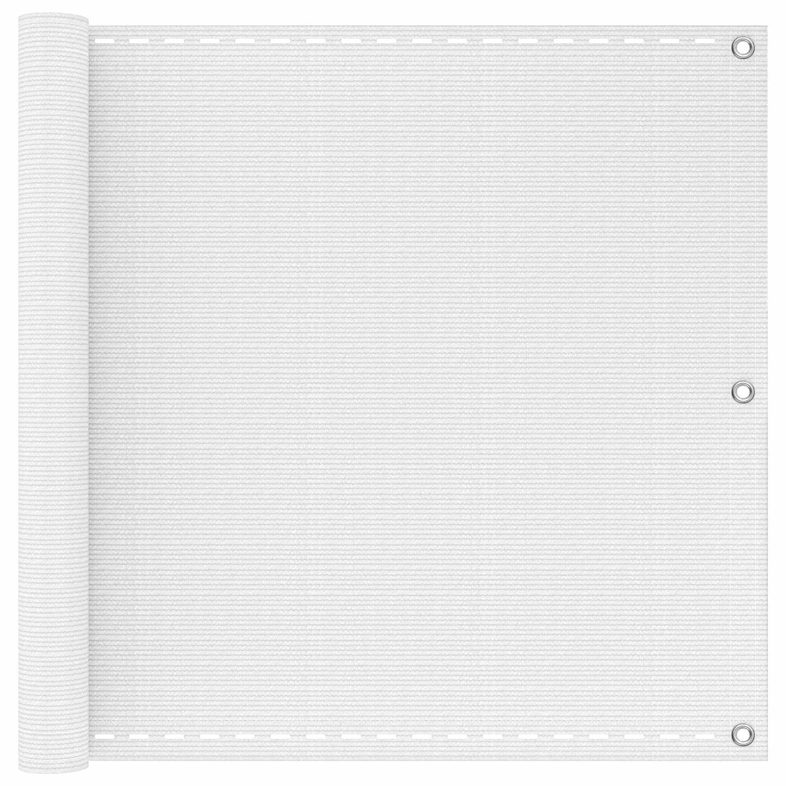 Rõdu Eesriie Ristkülik 90 x 700 cm HDPE ja Alumiinium Valge