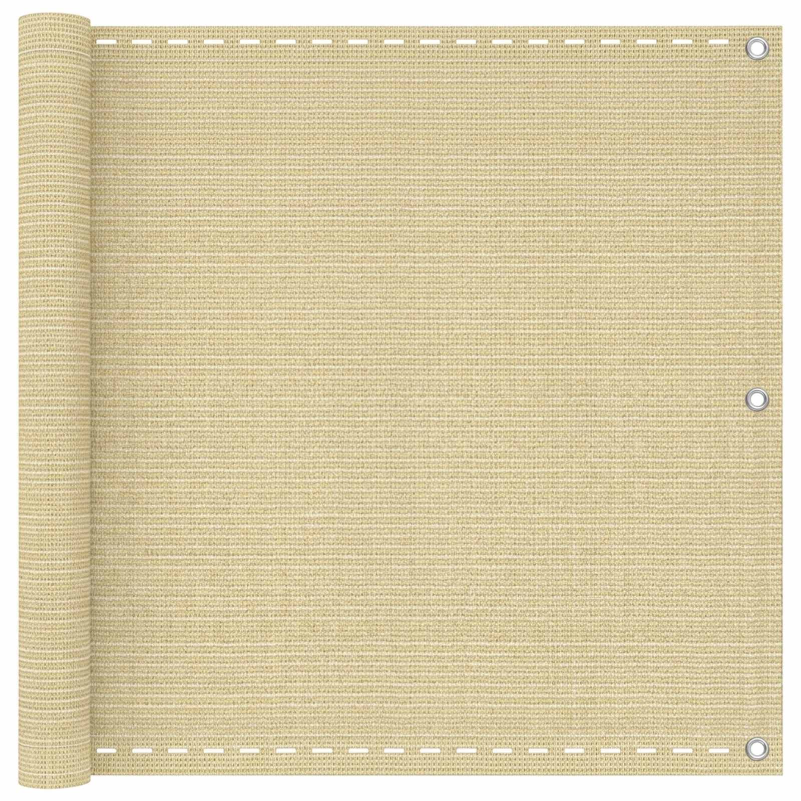 Rõdu Eesriie Ristkülik 120 x 800 cm HDPE ja Alumiinium Beež
