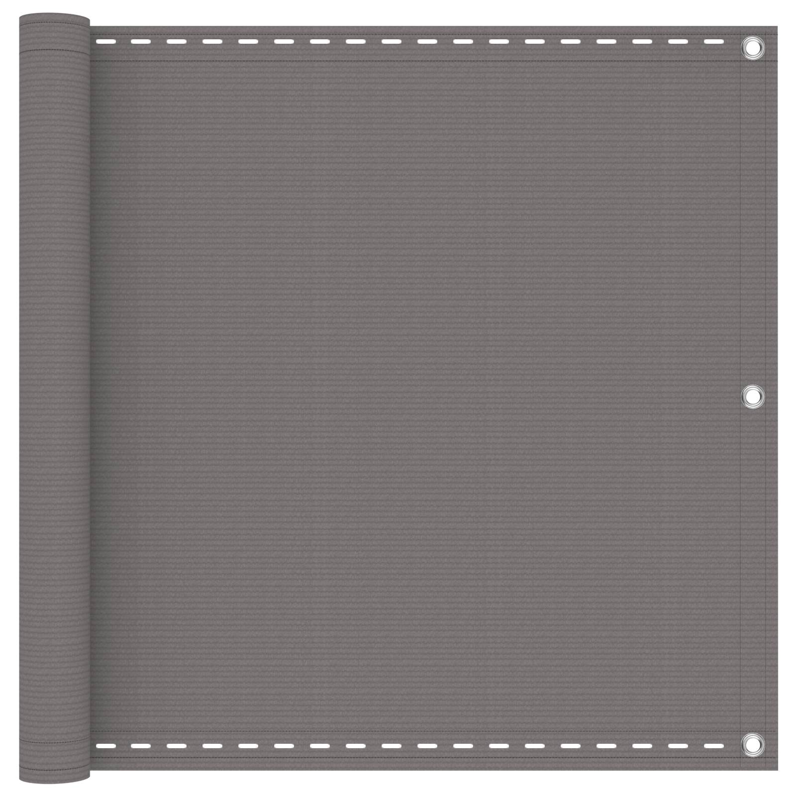 Rõdu Eesriie Ristkülik 75 x 400 cm HDPE ja Alumiinium Helehall