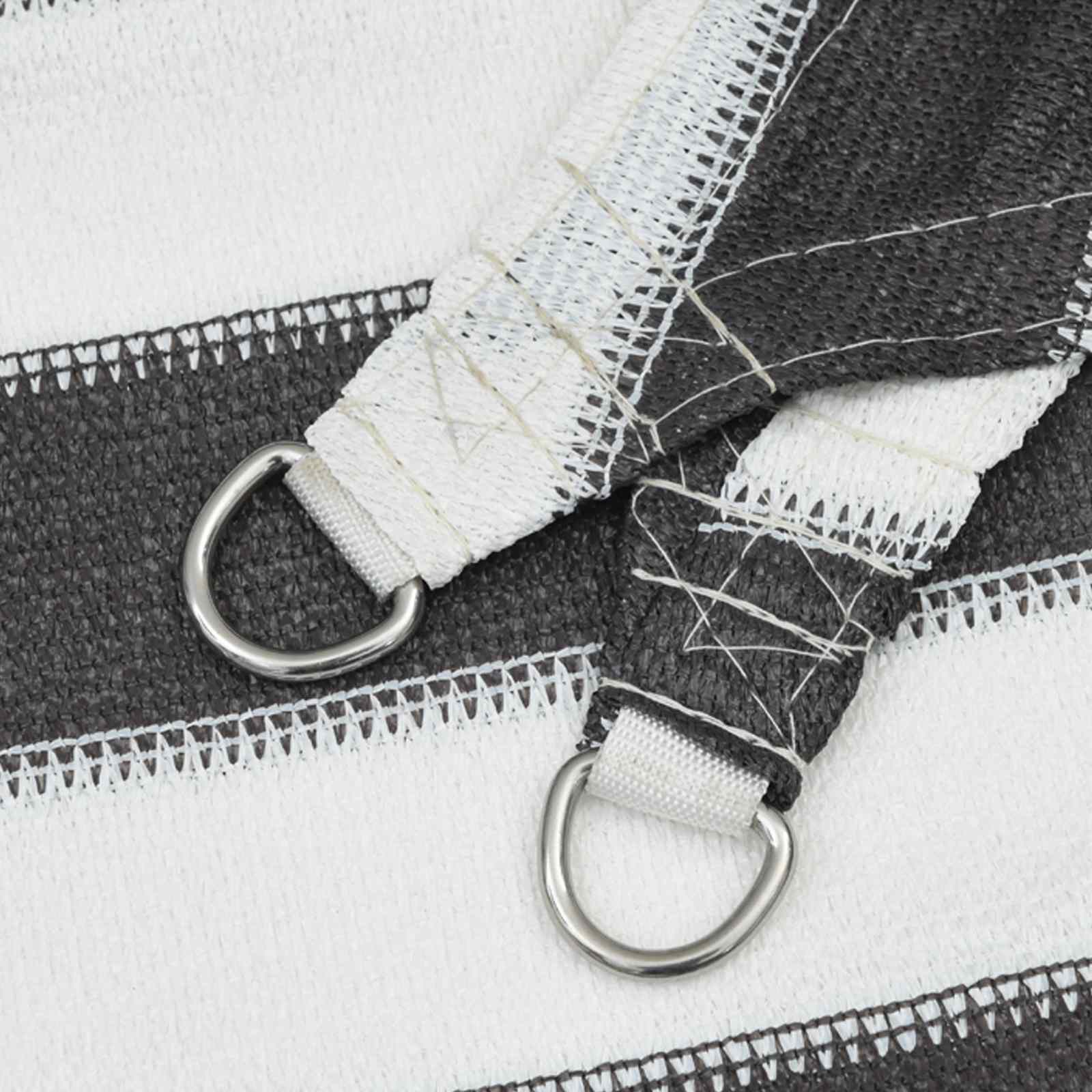 Päikesetelgi sail Ristkülik 2 x 2,5 m HDPE Anthracite ja valge