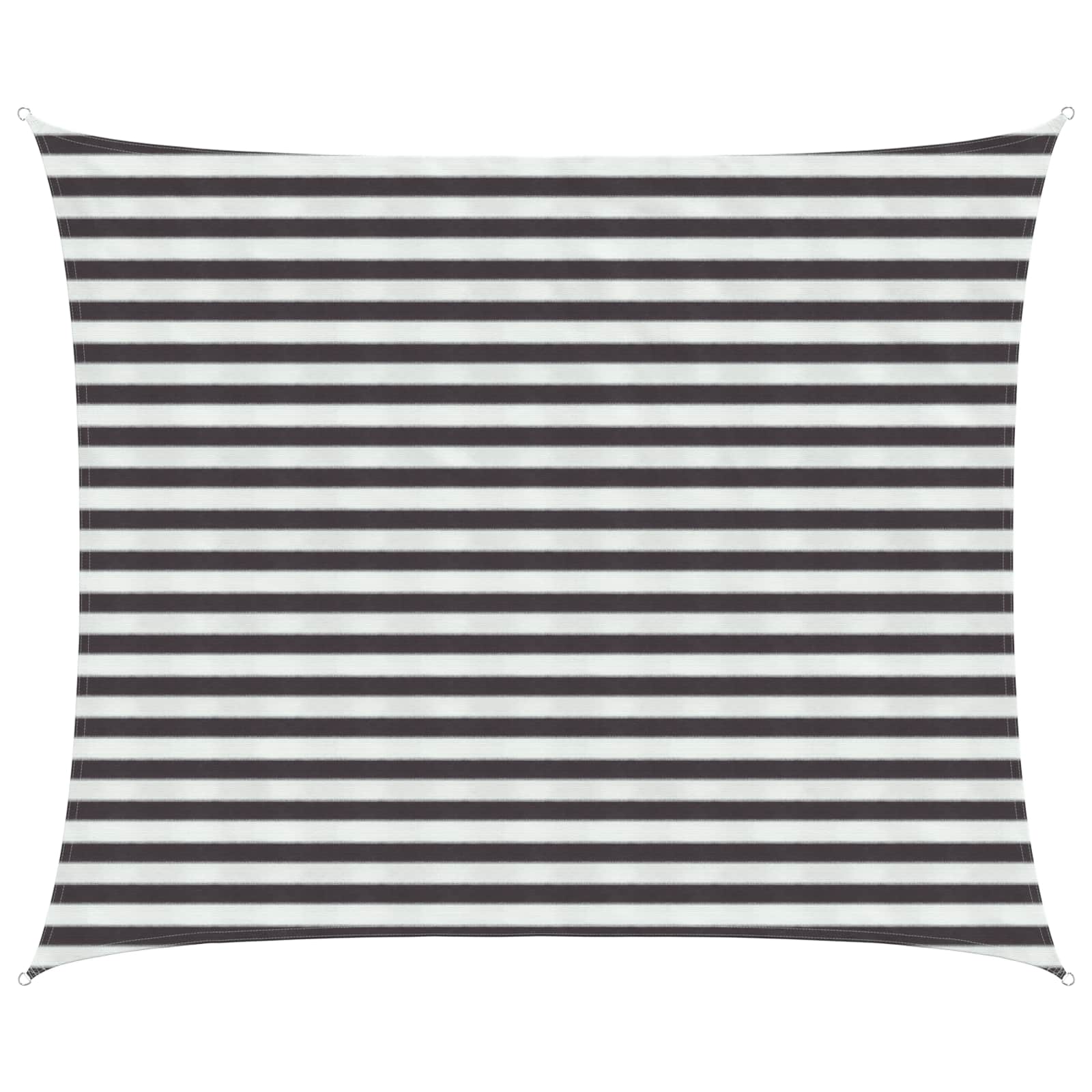 Päikesetelgi sail Ristkülik 2,5 x 4 m HDPE Anthracite ja valge