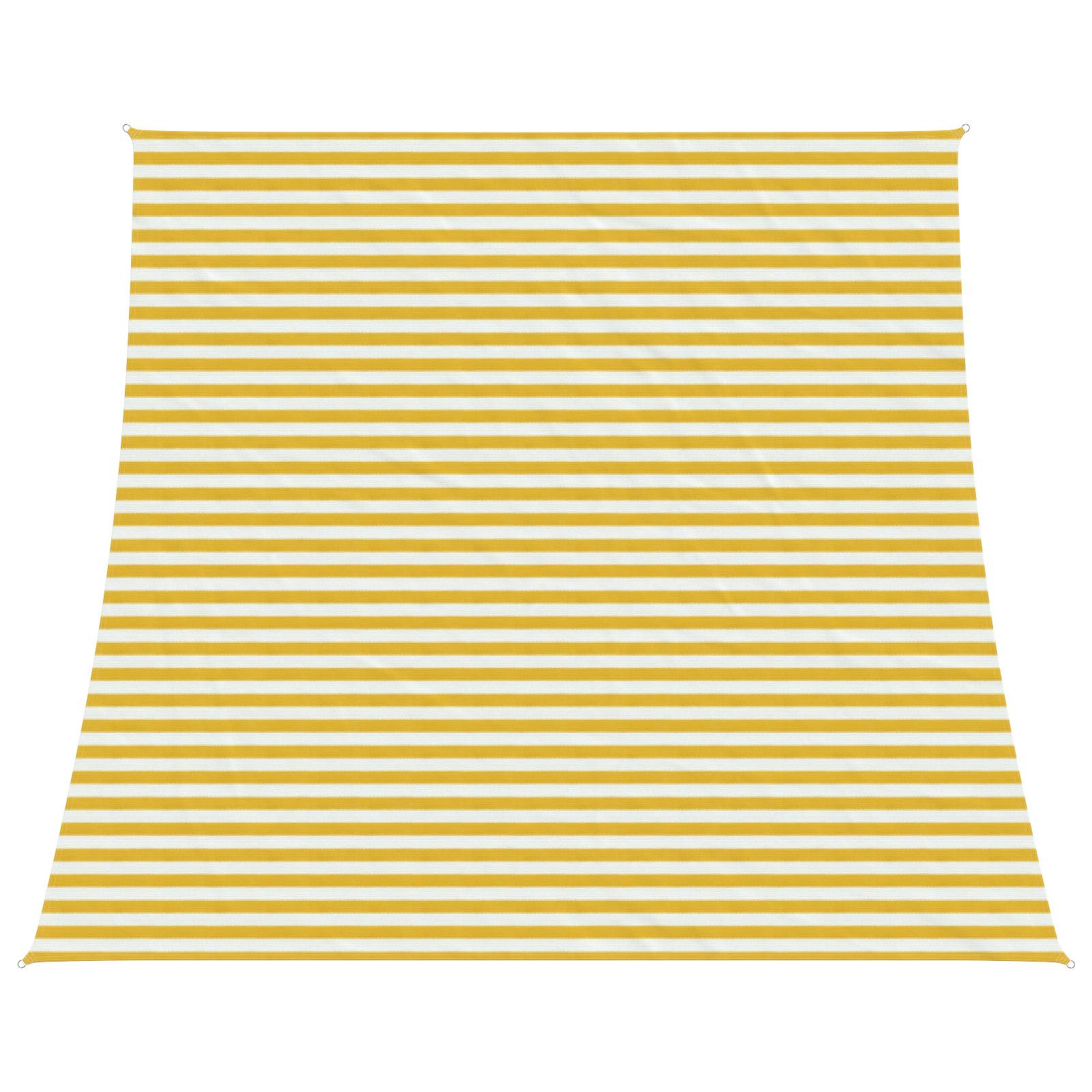 Päikesetelgi sail Ristkülik 4/5 x 4 m HDPE Kollane ja Valge