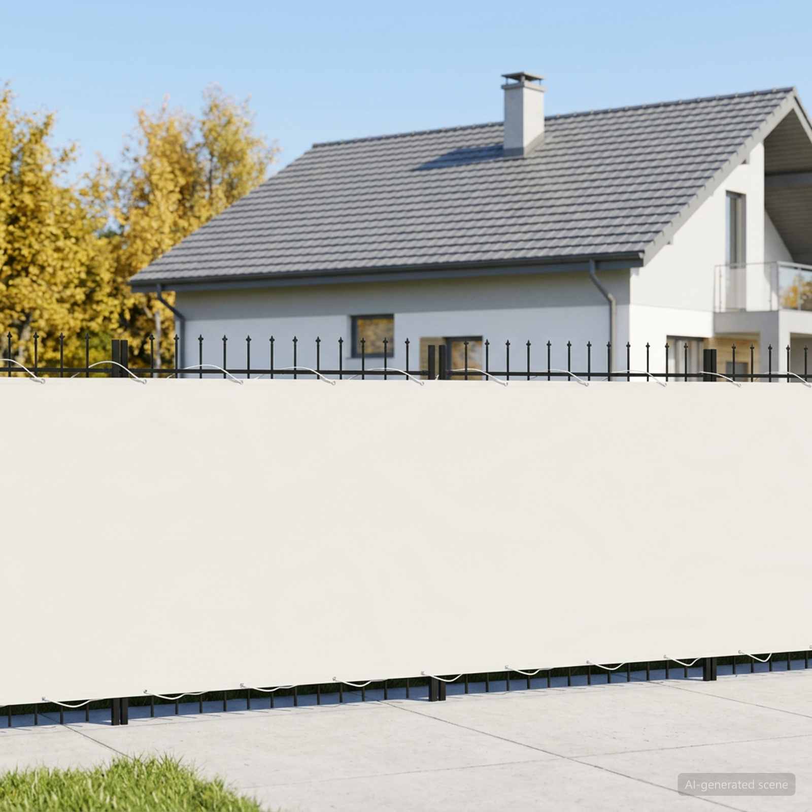 Baldahhiin 180 x 300 cm PU kaitsega kangas Valge