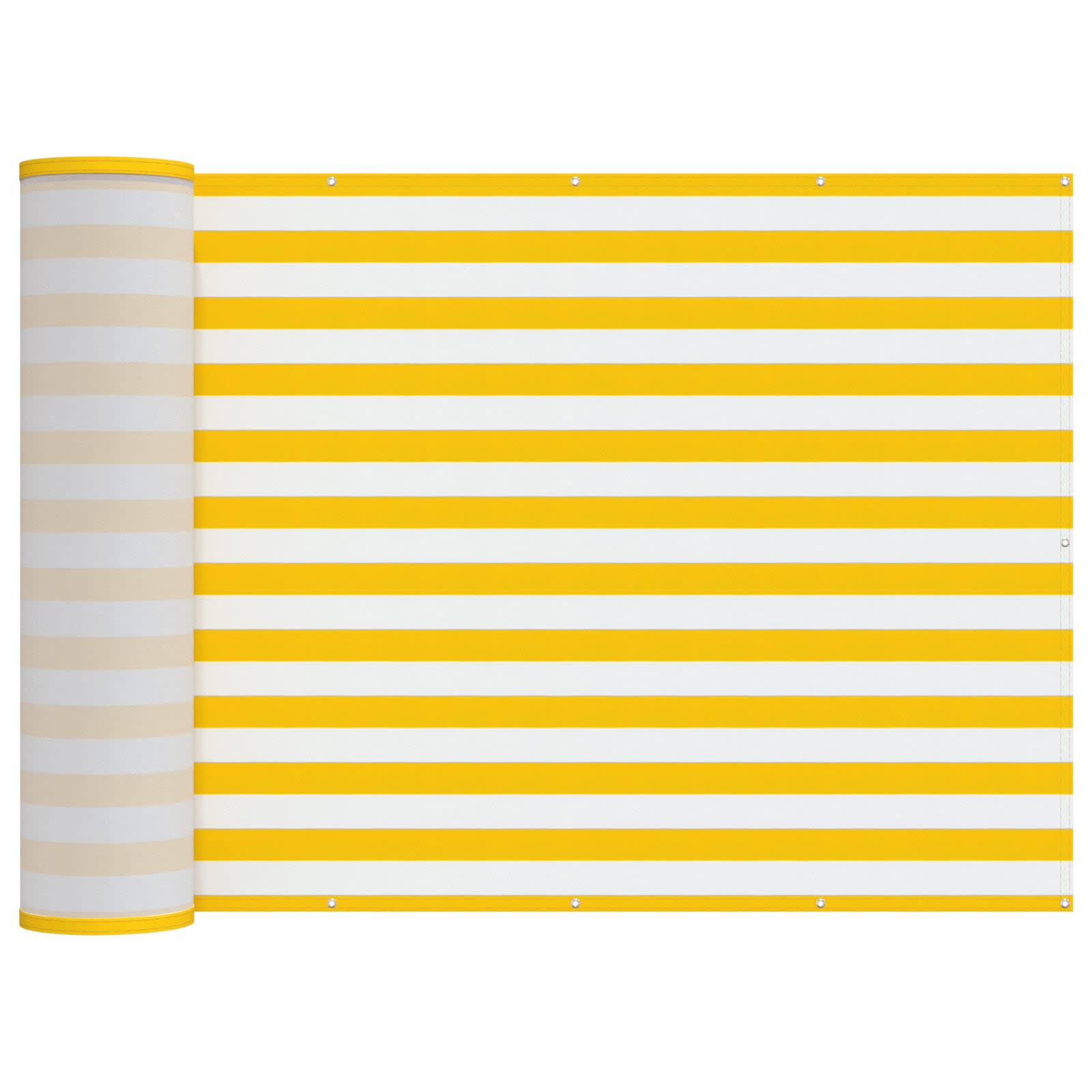 Baldahhiin 200 x 400 cm Polyester Kollane ja Valge