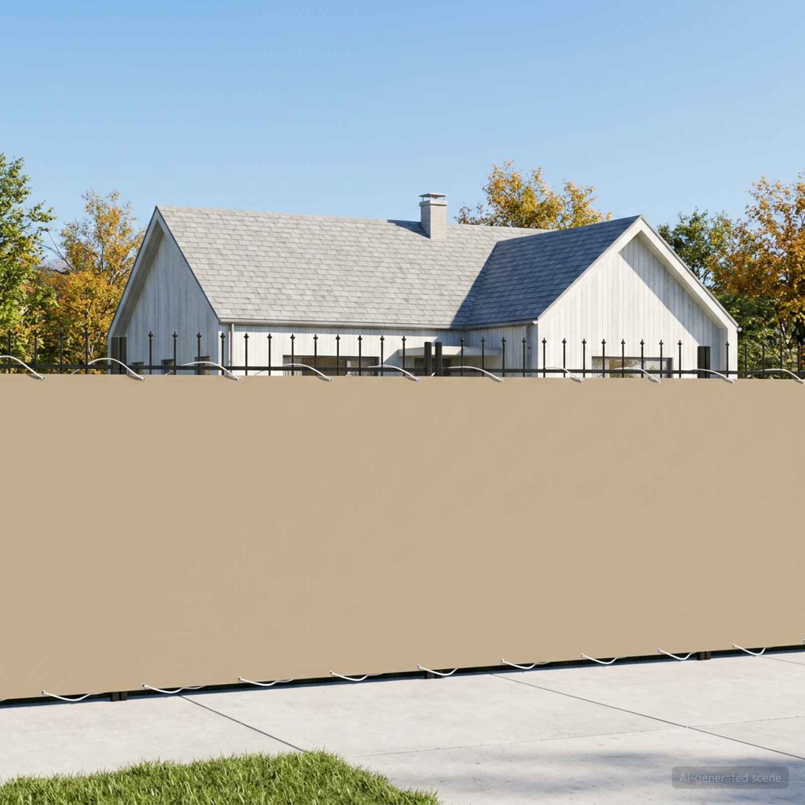 Baldahhiin 180 x 300 cm PU kaitsega kangas Beež