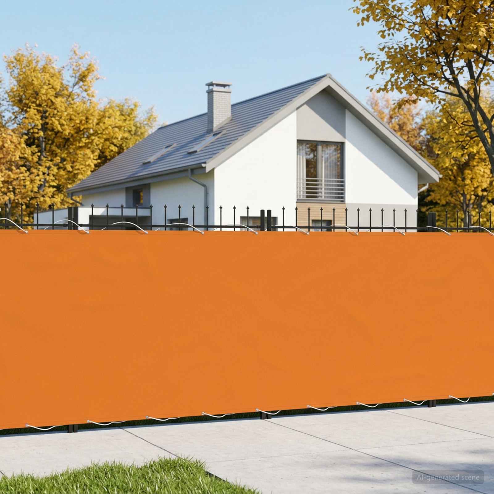 Baldahhiin 150 x 300 cm PU kaitsega kangas Oranž