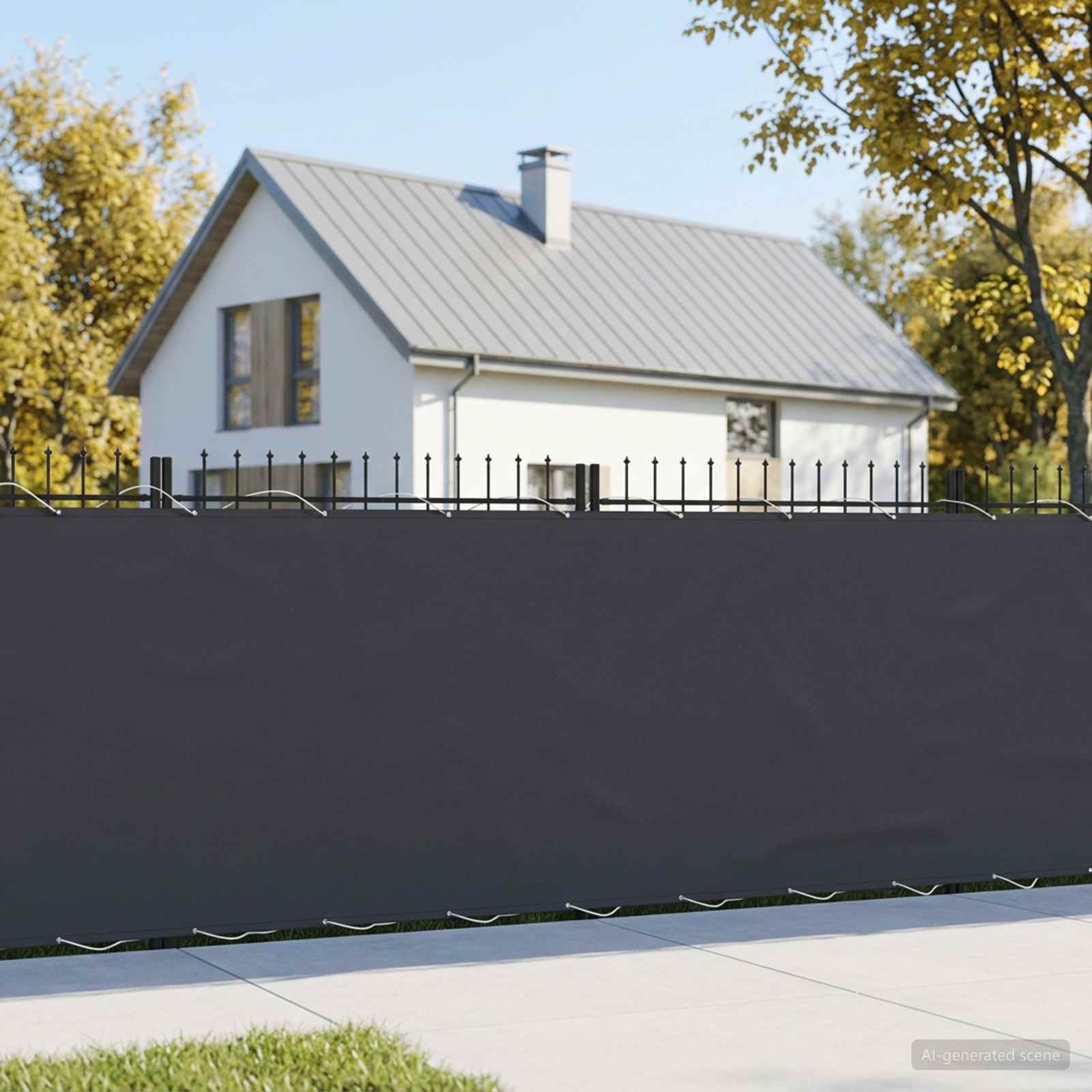 Baldahhiin 150 x 300 cm PU kaitsega kangas Must