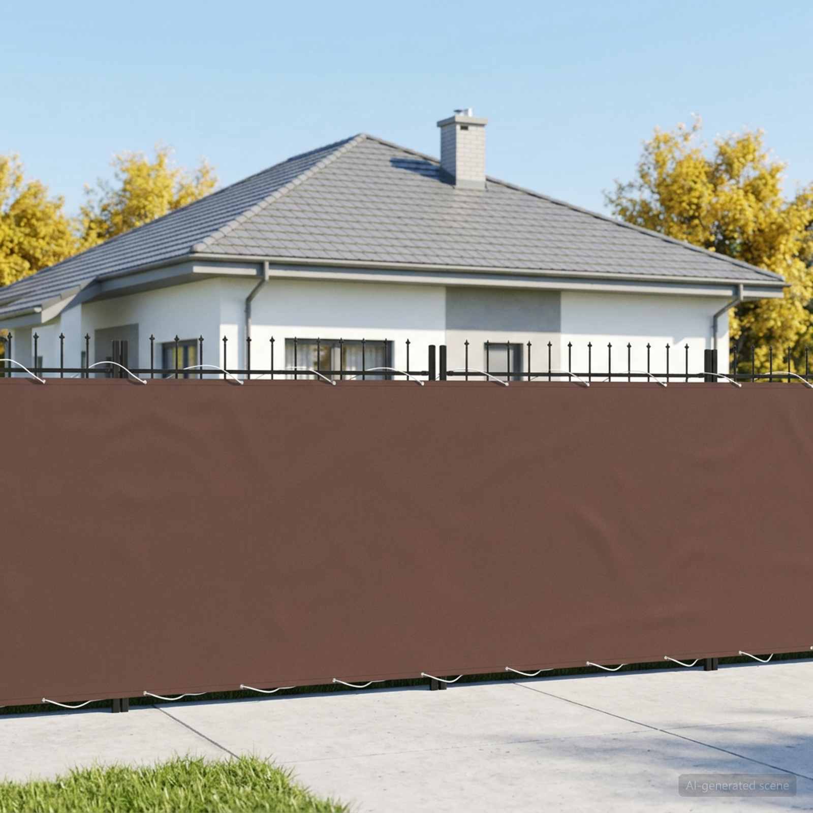 Baldahhiin 150 x 300 cm PU kaitsega kangas Pruun