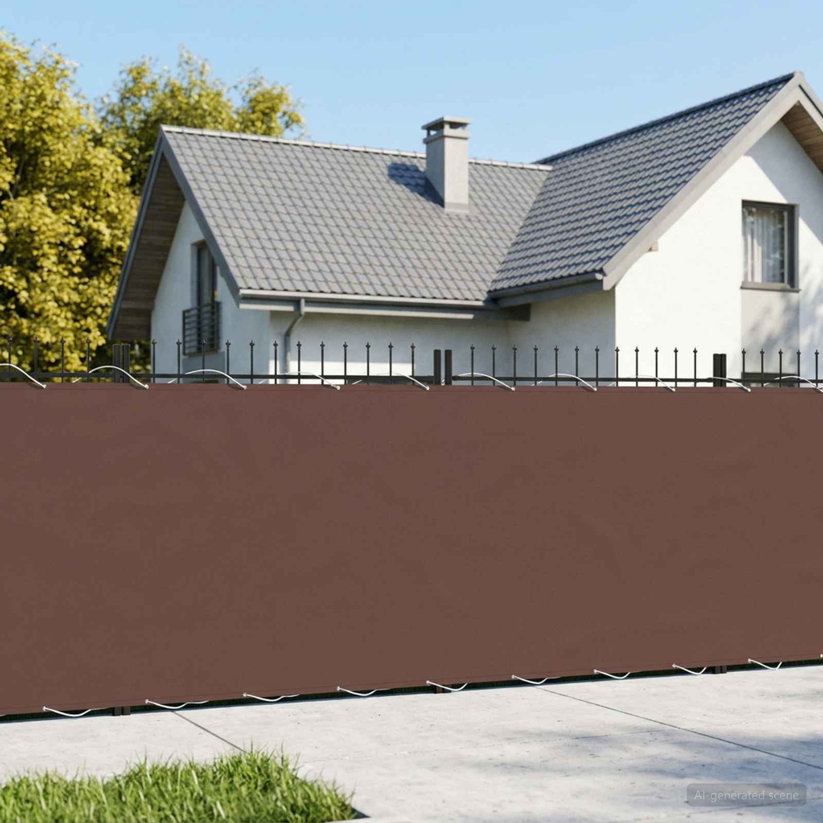 Baldahhiin 180 x 300 cm PU kaitsega kangas Pruun