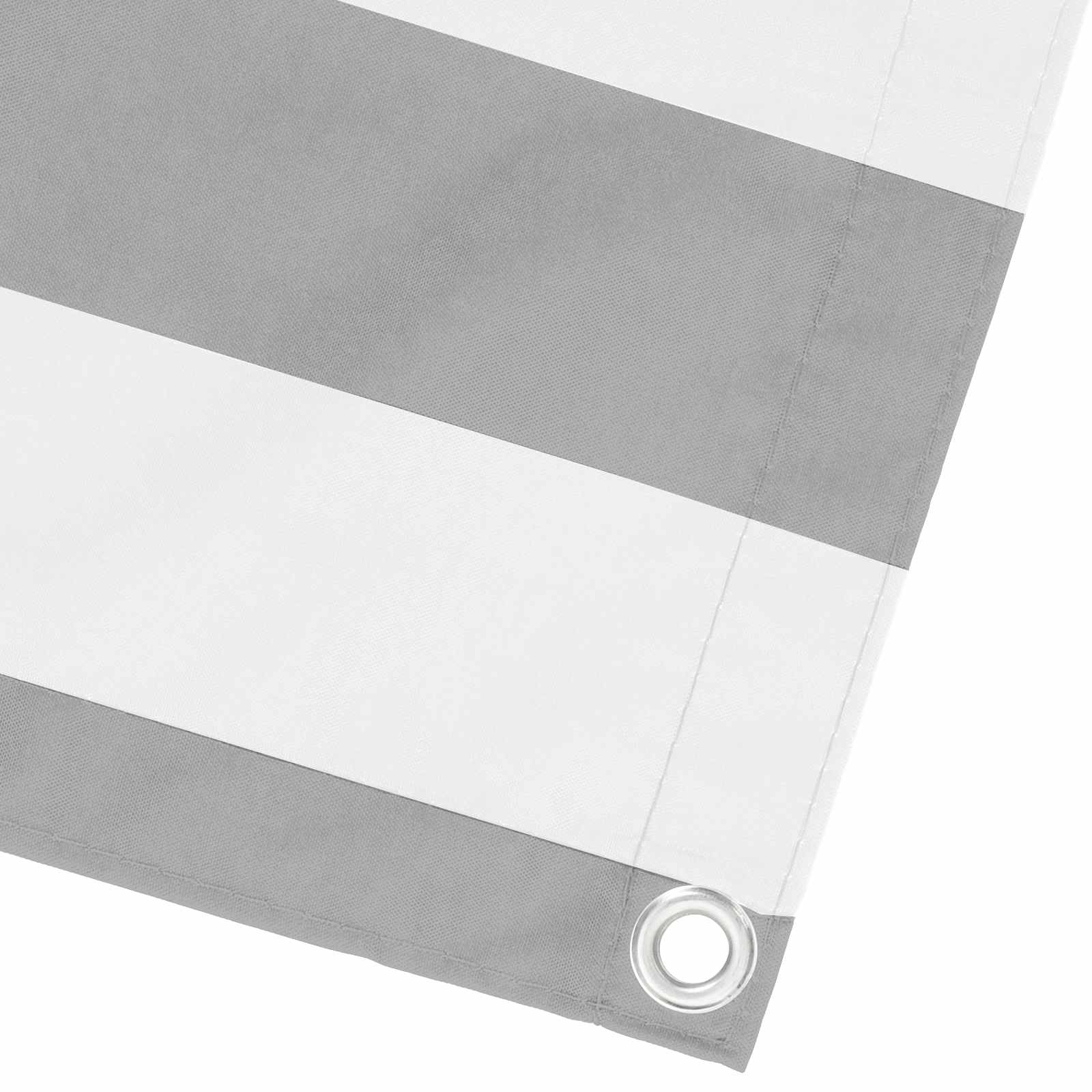 Baldahhiin 180 x 500 cm PU kaitsega kangas Helehall ja valge