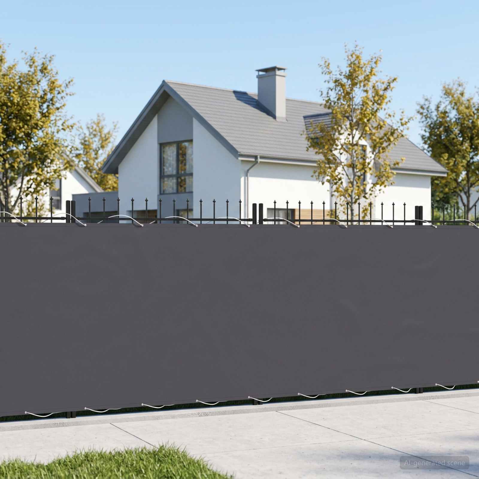 Baldahhiin 1,2 x 15 m PU kaitsega kangas Antratsiit