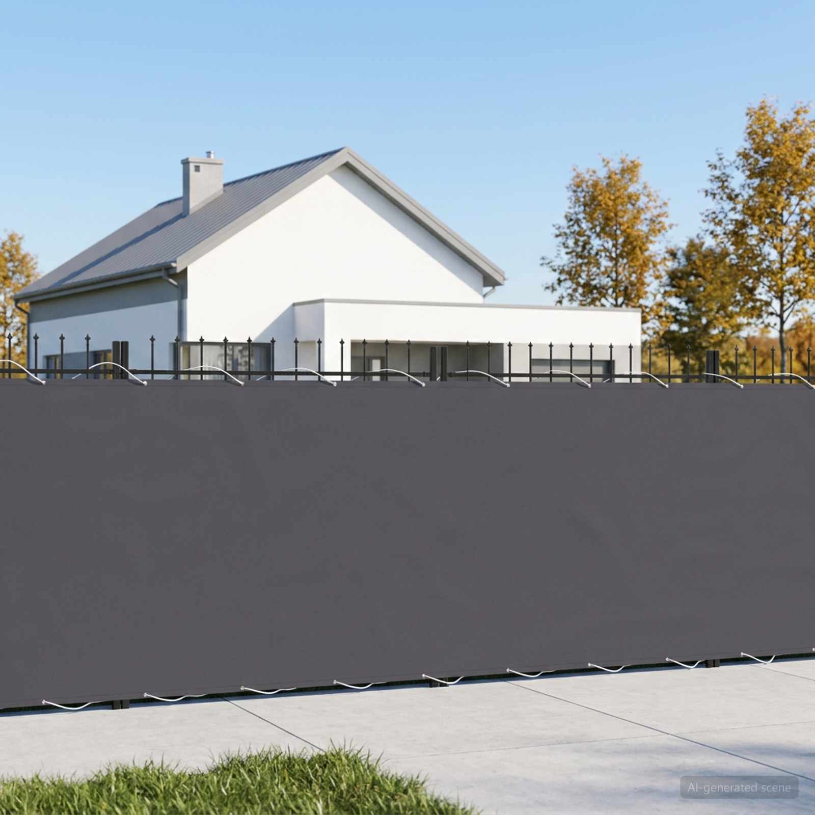 Baldahhiin 1,2 x 25 m PU kaitsega kangas Antratsiit