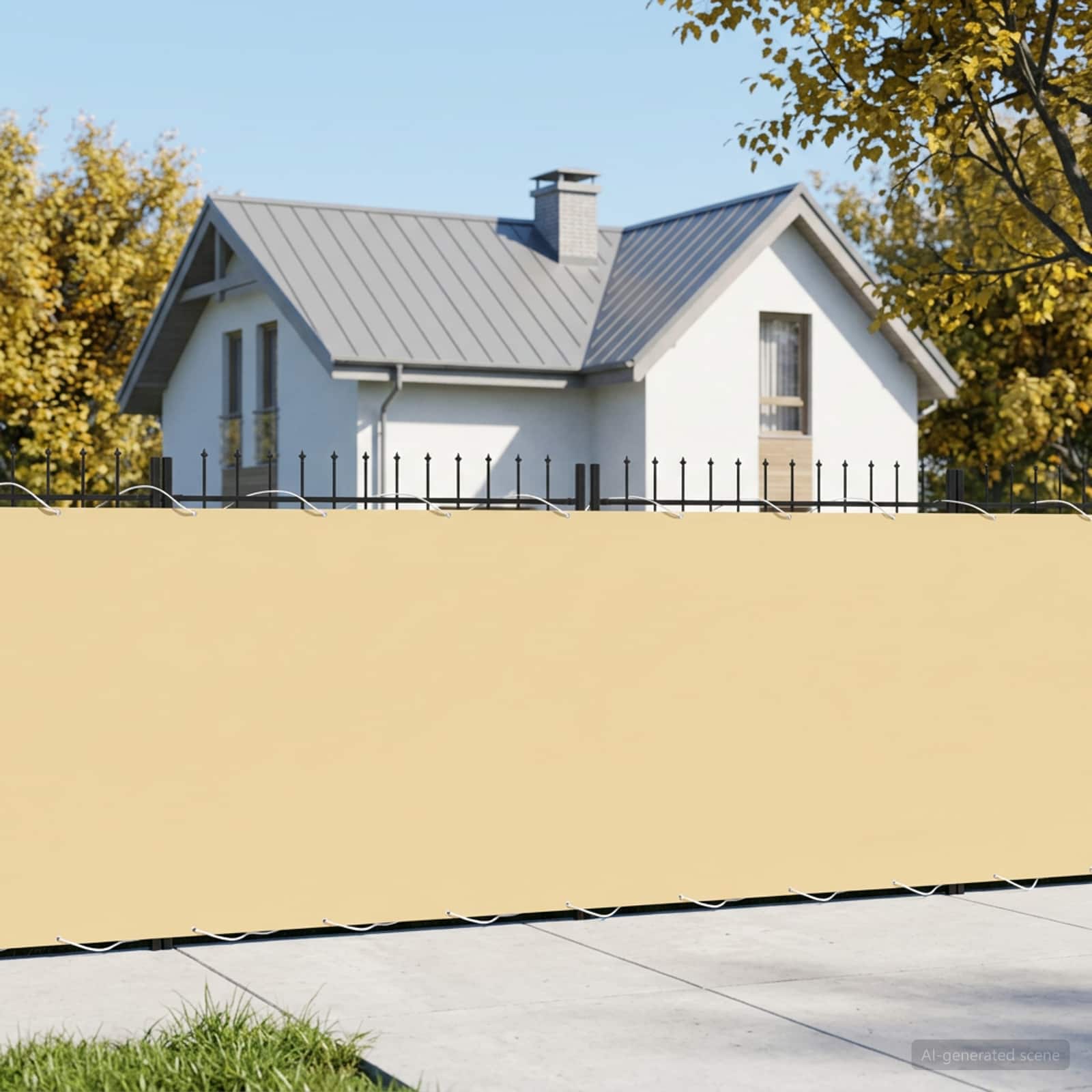 Baldahhiin 1,2 x 25 m PU kaitsega kangas Beež