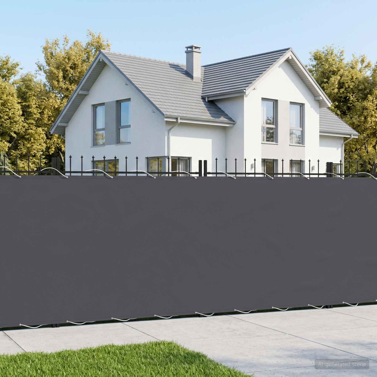 Baldahhiin 1,5 x 25 m PU kaitsega kangas Antratsiit