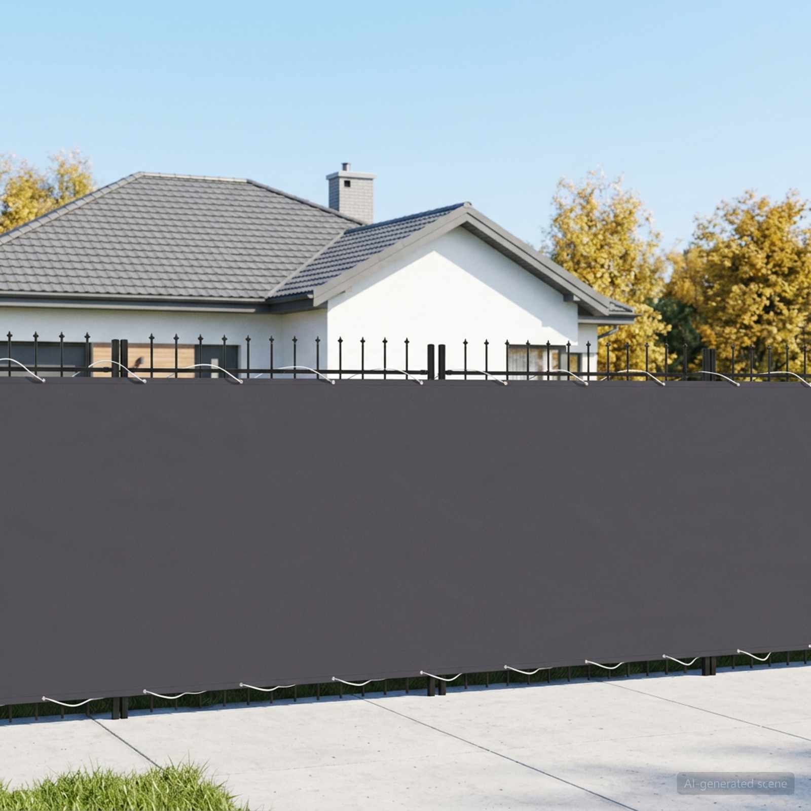 Baldahhiin 1,8 x 25 m PU kaitsega kangas Antratsiit
