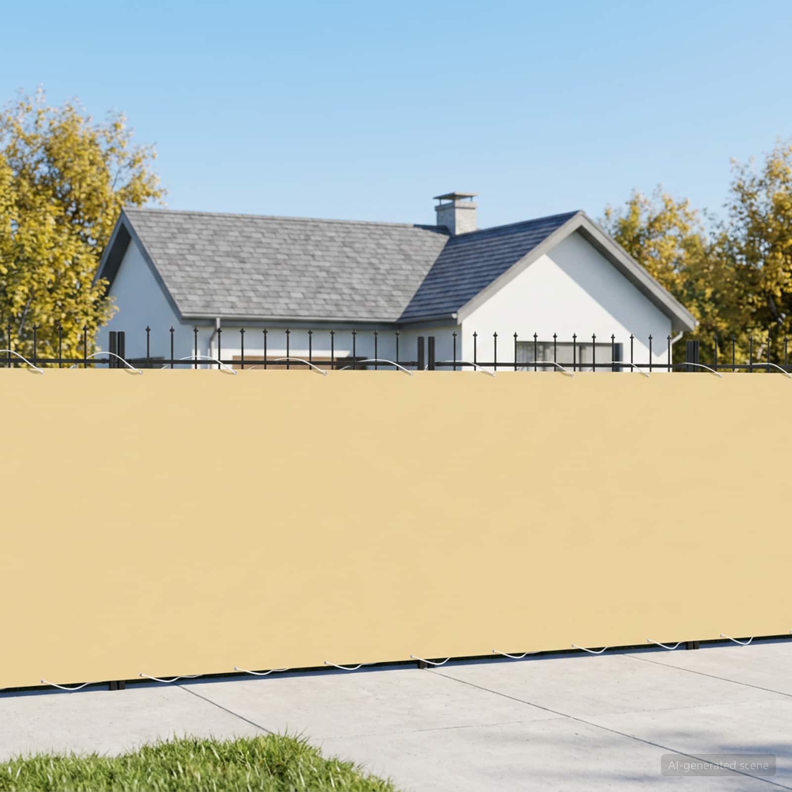 Baldahhiin 1,8 x 25 m PU kaitsega kangas Beež