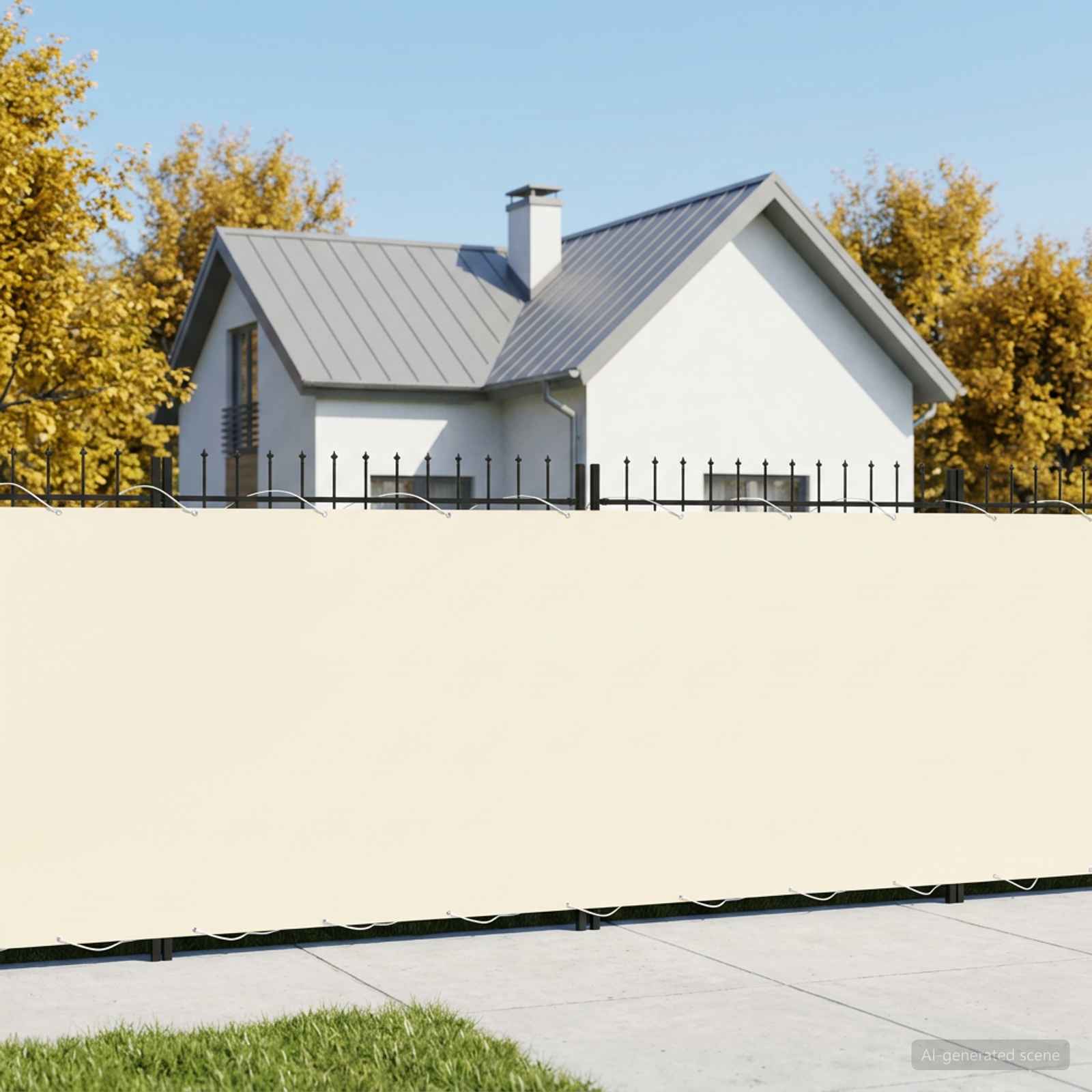 Baldahhiin 1,8 x 25 m PU kaitsega kangas Kreemjas