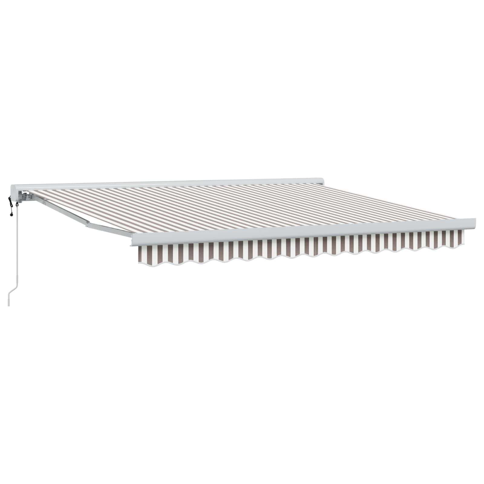 Kokkuvolditav varikatus Helehall ja valge 300 x 250 cm