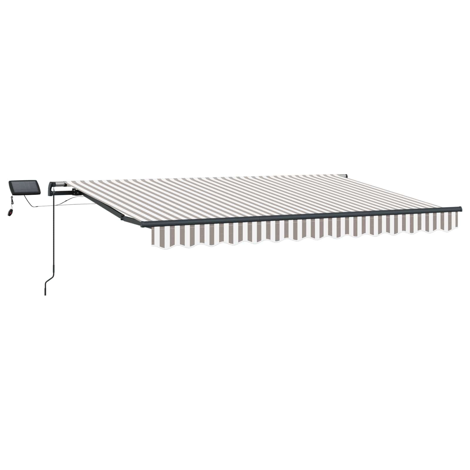 Kokkuvolditav varikatus Helehall ja valge 350 x 250 cm