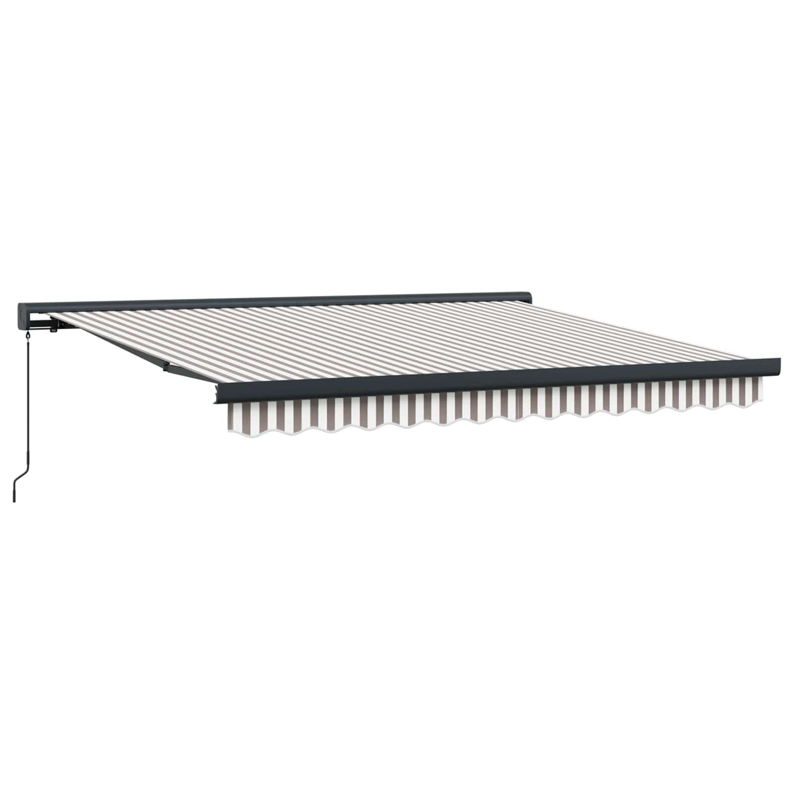 Kokkuvolditav varikatus Helehall ja valge 400 × 300 cm