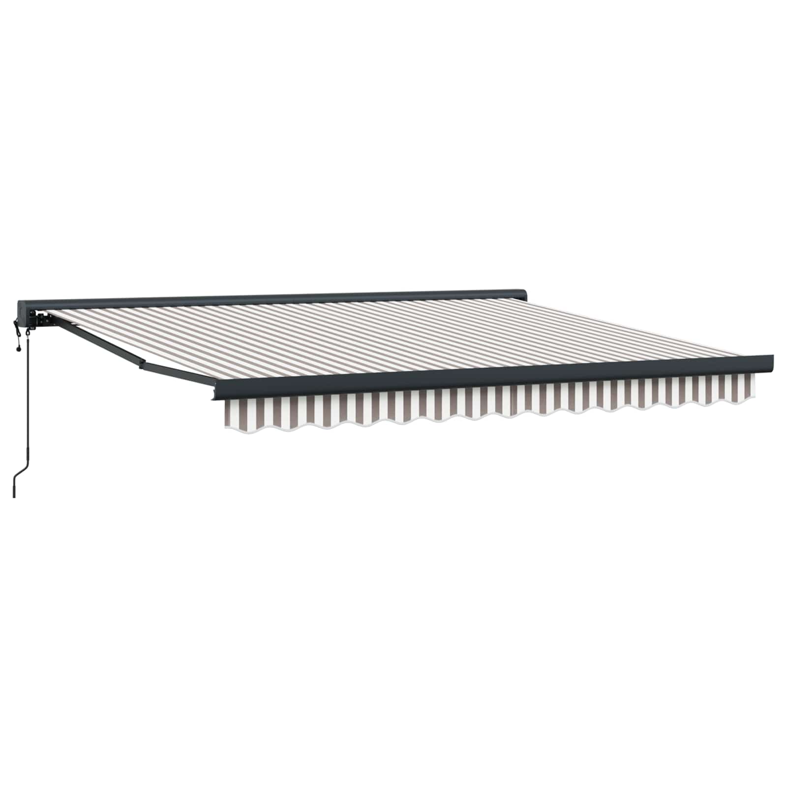 Kokkuvolditav varikatus Helehall ja valge 400 × 300 cm