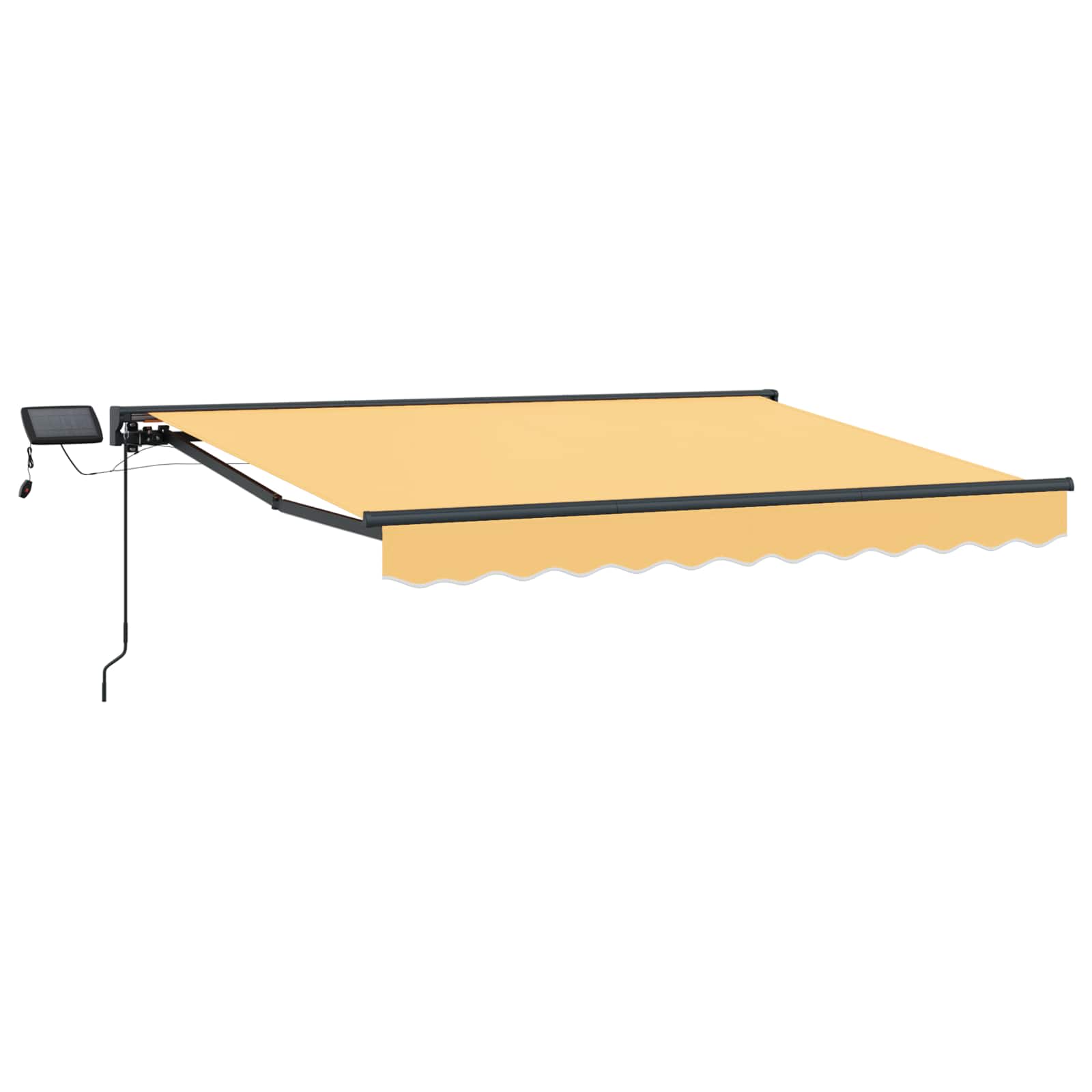 Manuaalne varikatus LED-idega Liivakarva 4,5 × 3,5 m
