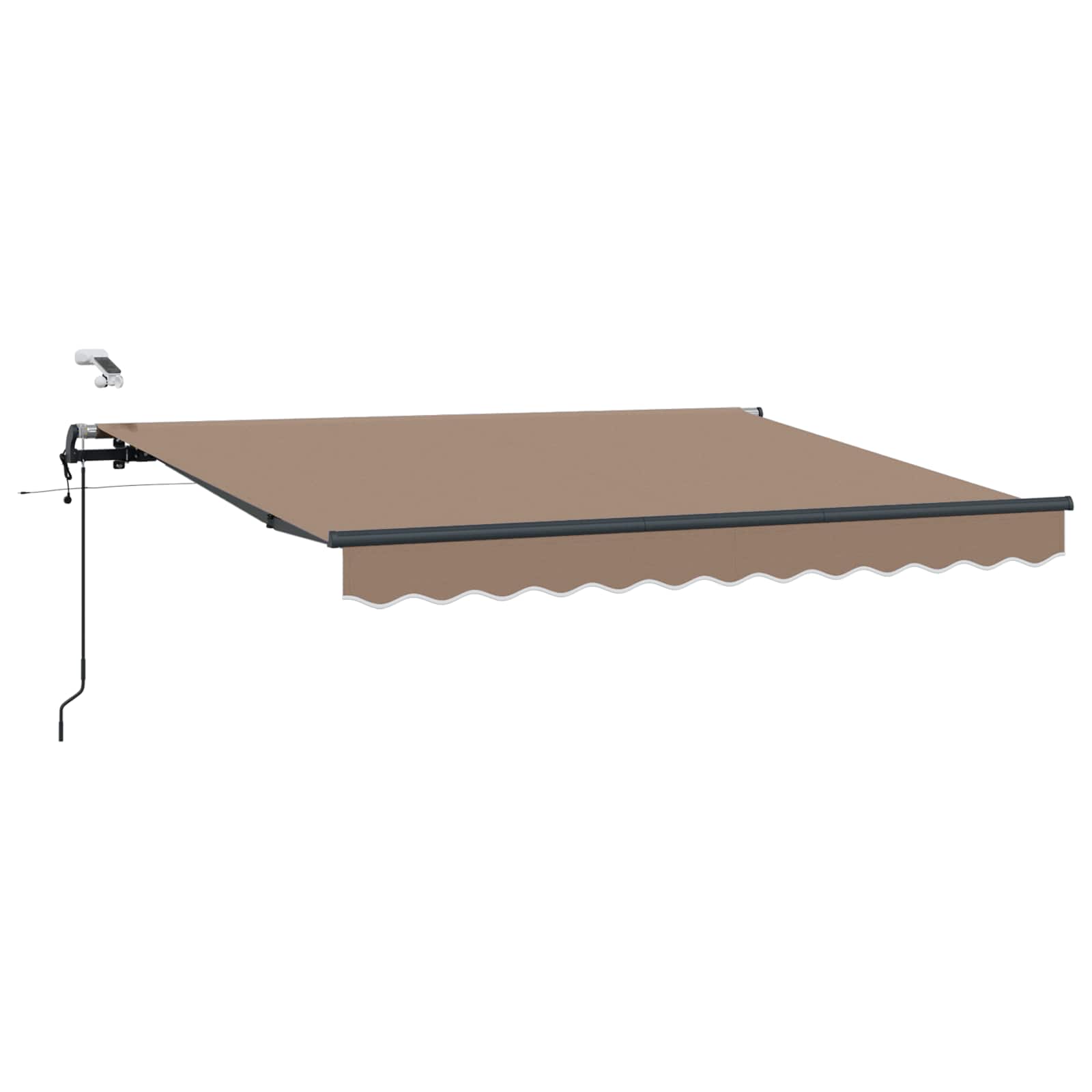 Kokkuvolditav varikatus Pruunikashall 500 × 350 cm Polüester