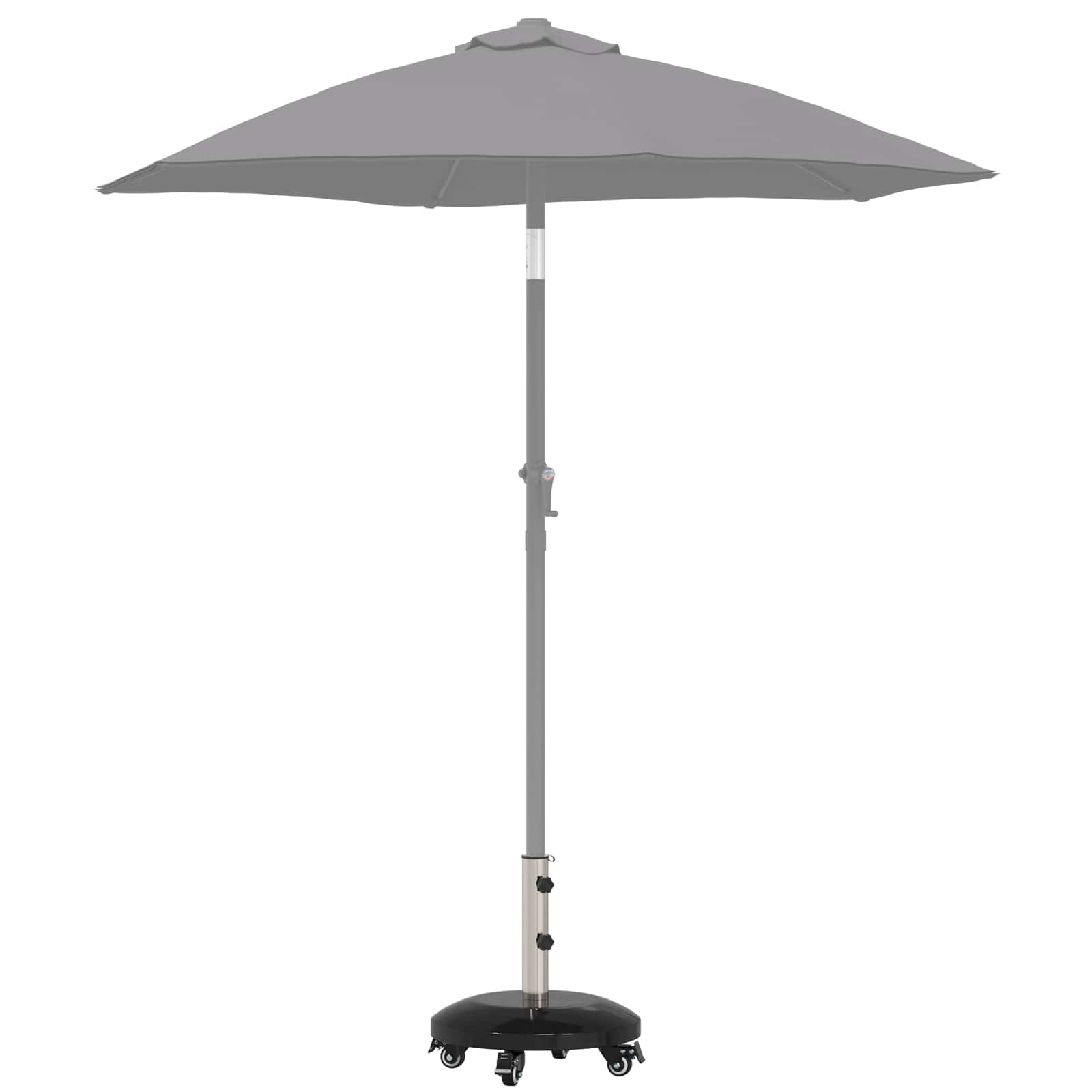 Graniitparapooliga alus ratastega 40-50 mm postile 29 kg Must