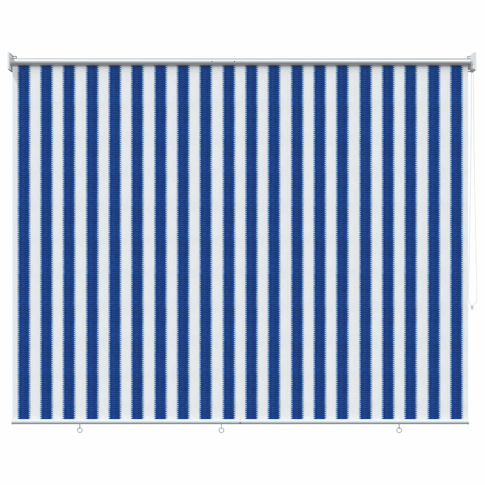 Välisruloo 90% UV blokeering Sinine ja Valge Triip 220 x 140 cm