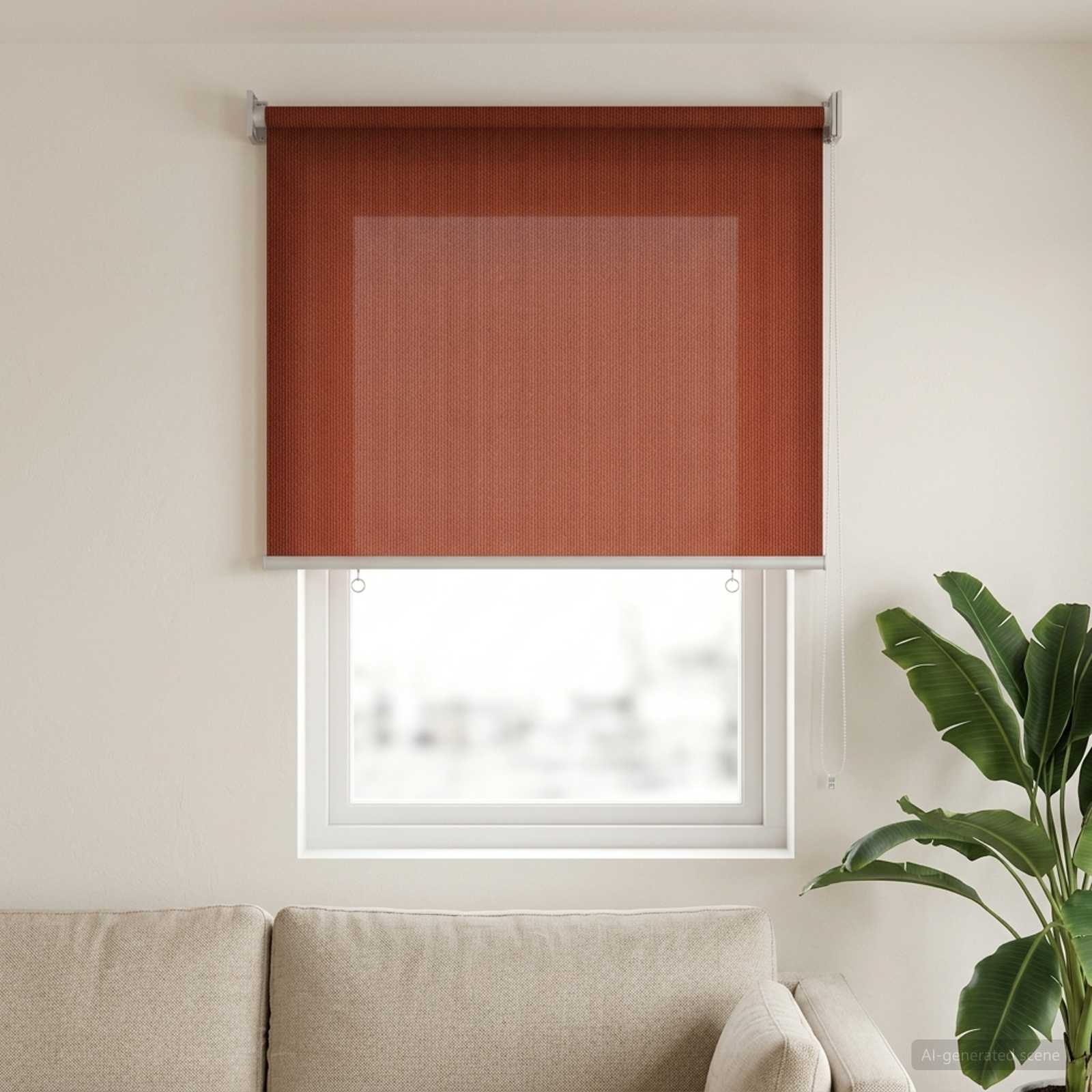 Välisruloo 90% UV blokeering Terrakotta 60 x 140 cm HDPE
