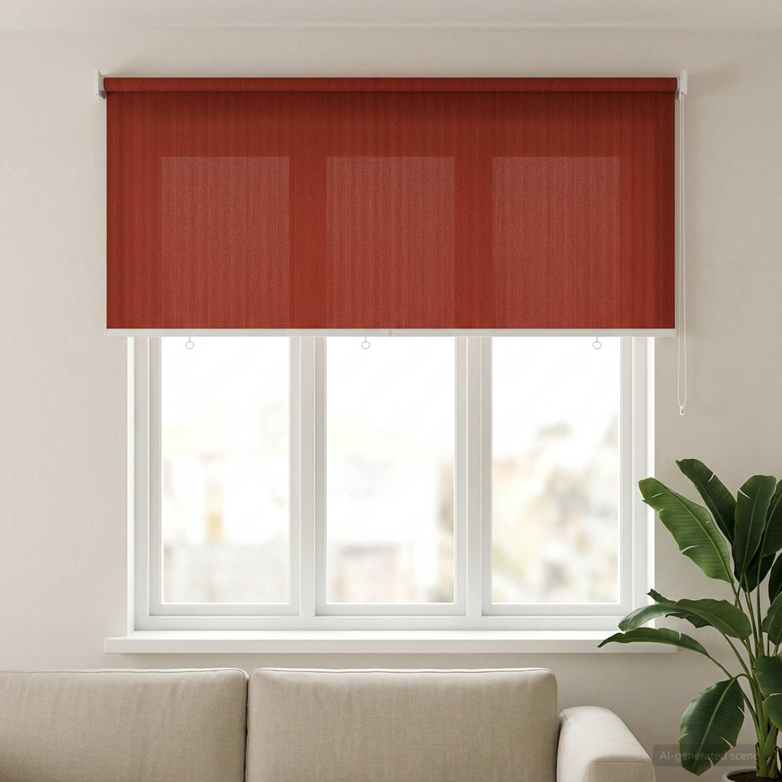 Välisruloo 90% UV blokeering Terrakotta 120 x 140 cm HDPE