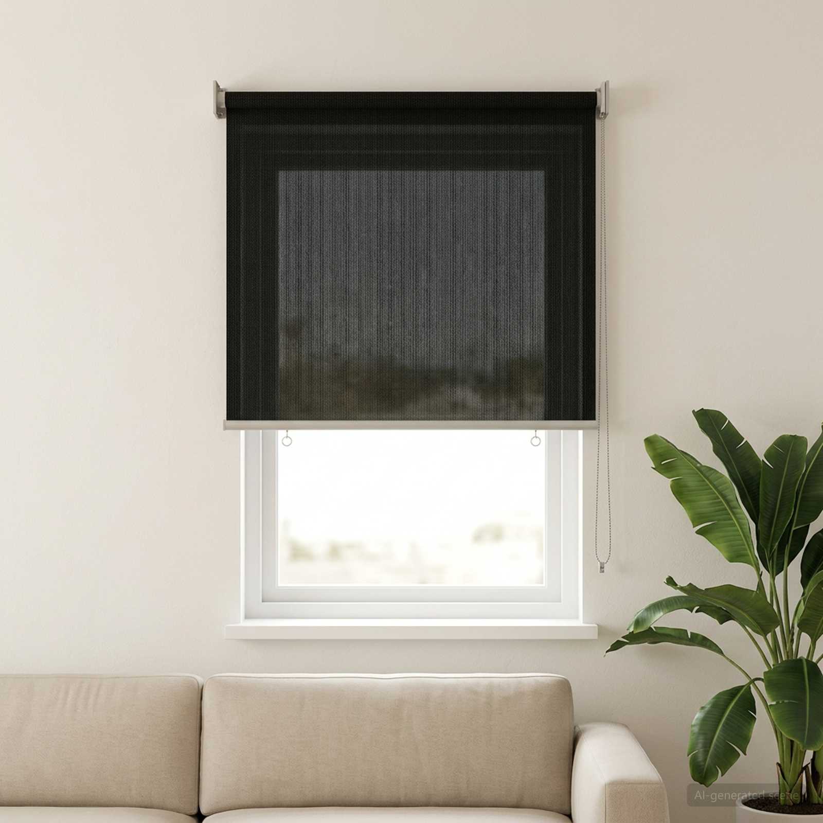 Välisruloo 90% UV blokeering Must 80 x 140 cm HDPE