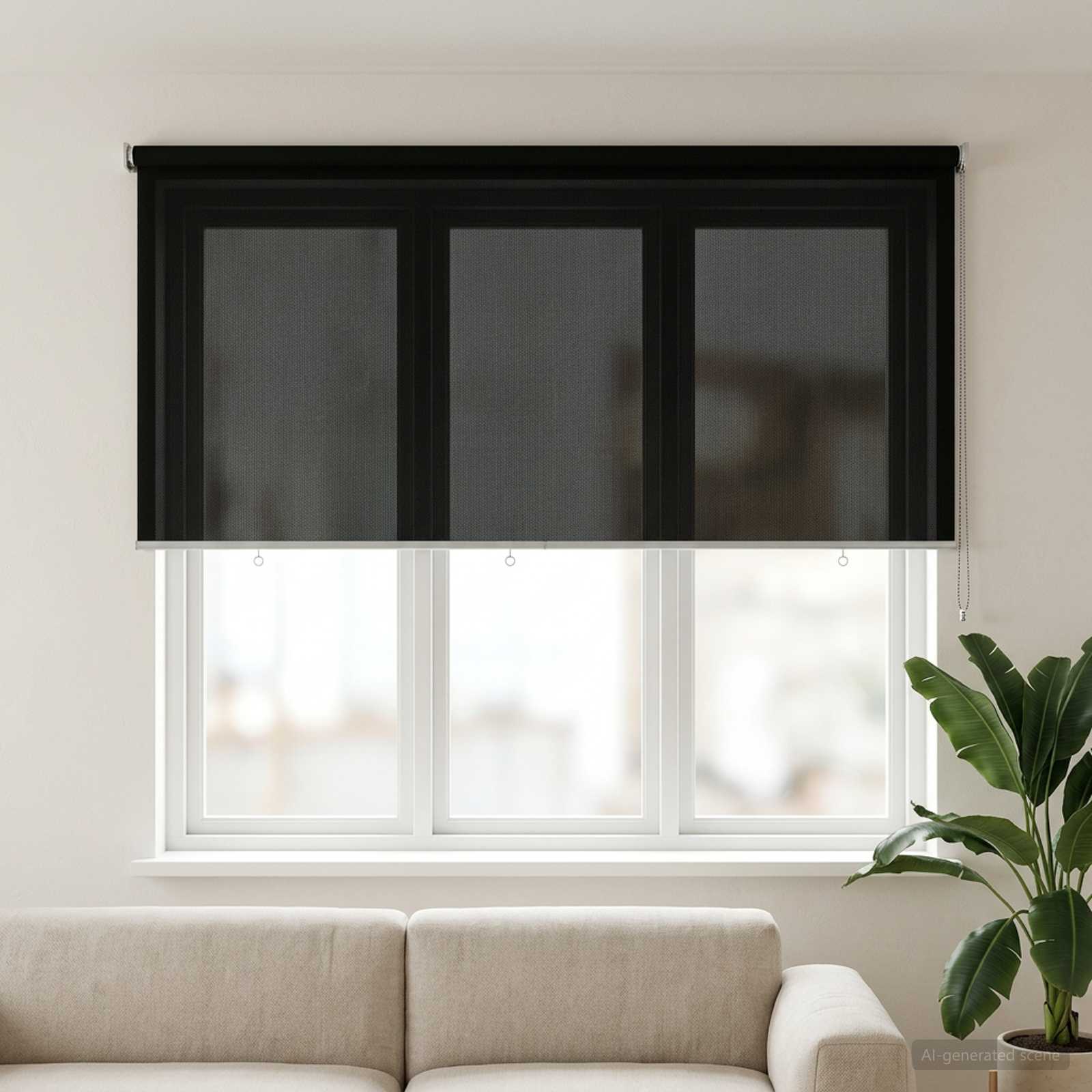 Välisruloo 90% UV blokeering Must 140 x 140 cm HDPE