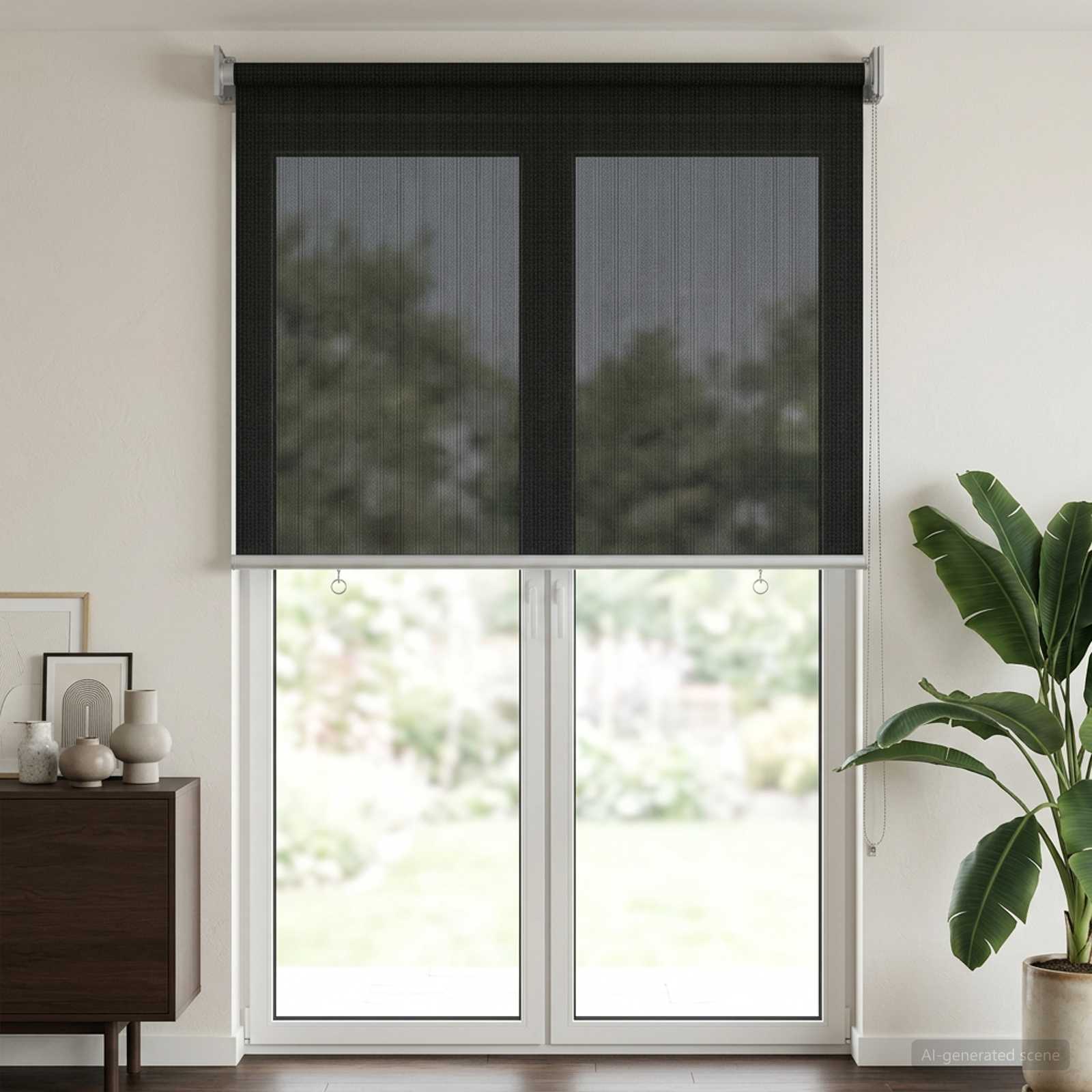 Välisruloo 90% UV blokeering Must 80 x 230 cm HDPE