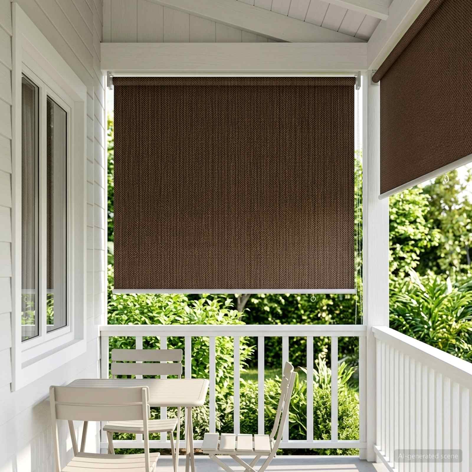 Välisruloo 90% UV blokeering Pruun 80 x 140 cm HDPE
