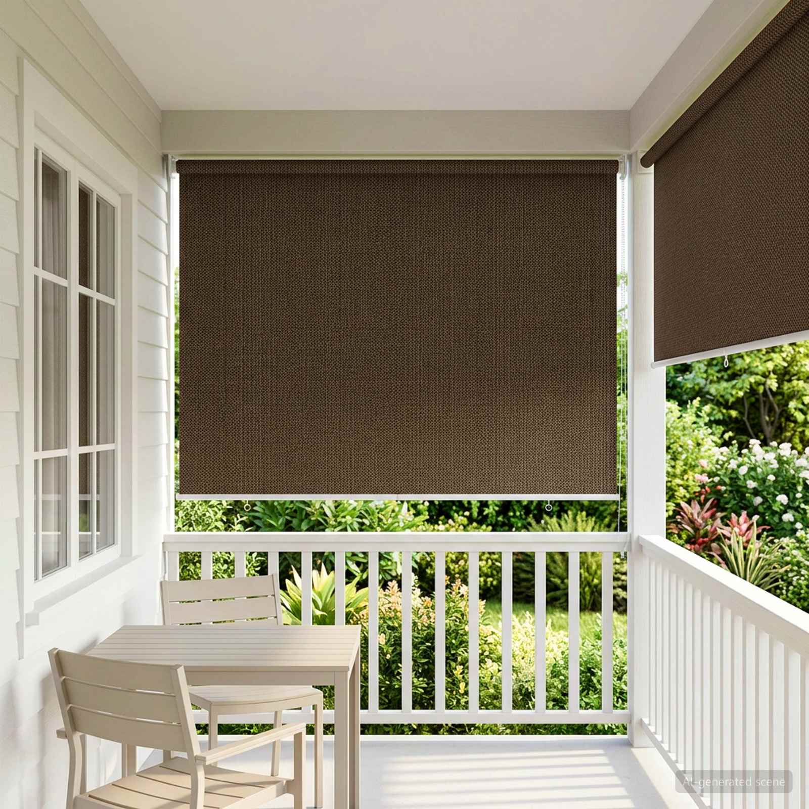 Välisruloo 90% UV blokeering Pruun 80 x 230 cm HDPE